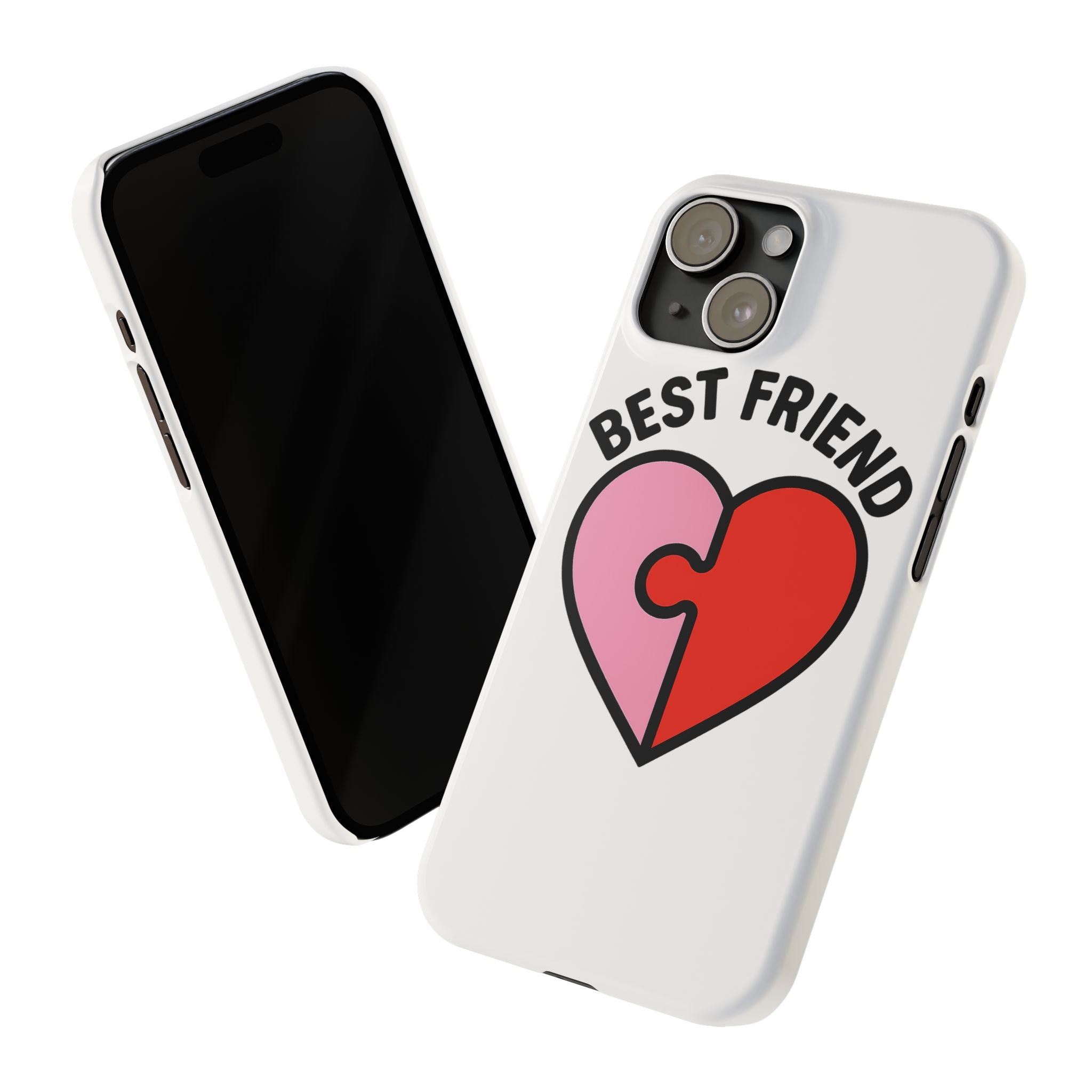 Best Friend Phone Case Set Puzzle Heart Matching BFF Gifts for Besties Friendship Phone Cases Cute Teen Gift for Her