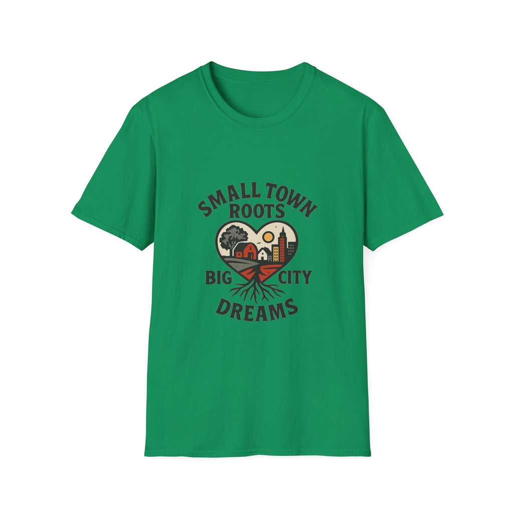Small Town Roots Big City Dreams Shirt, Hometown Pride Tshirt, Small Town Girl Gift, Nostalgic Country Roots Tee, Moving Away Gift