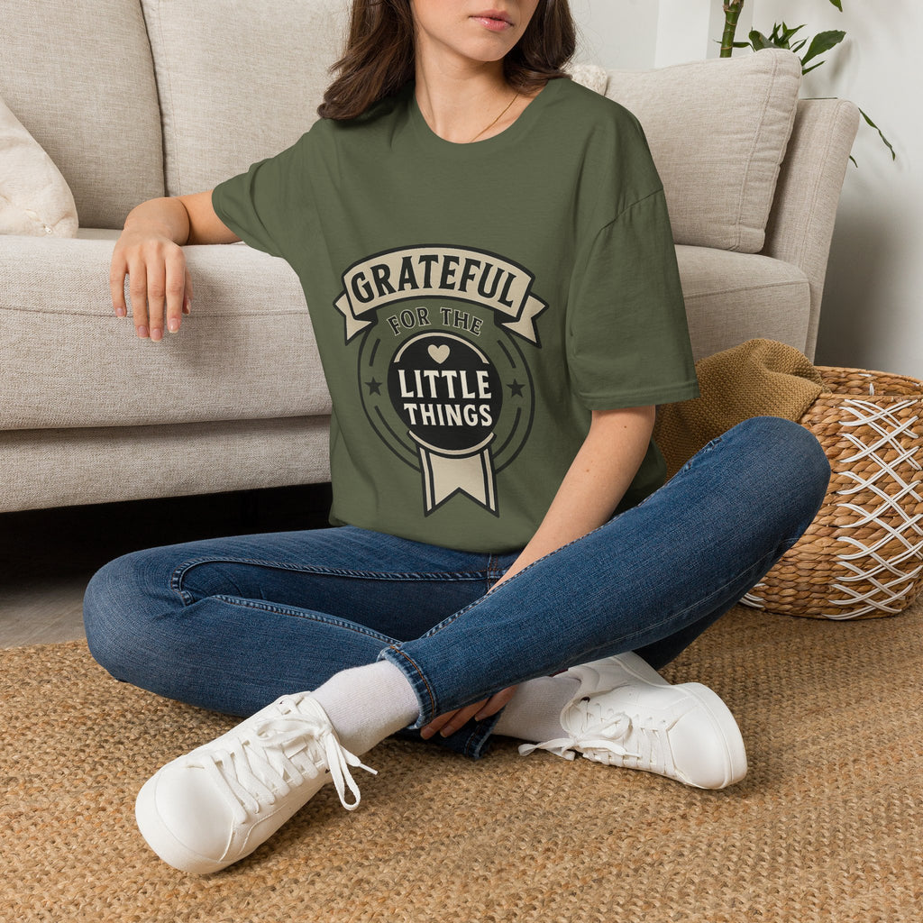 Grateful for the Little Things Shirt, Gratitude Tee, Faith Inspired Blessing T-Shirt, Thankful Everyday Appreciation Gift for Women