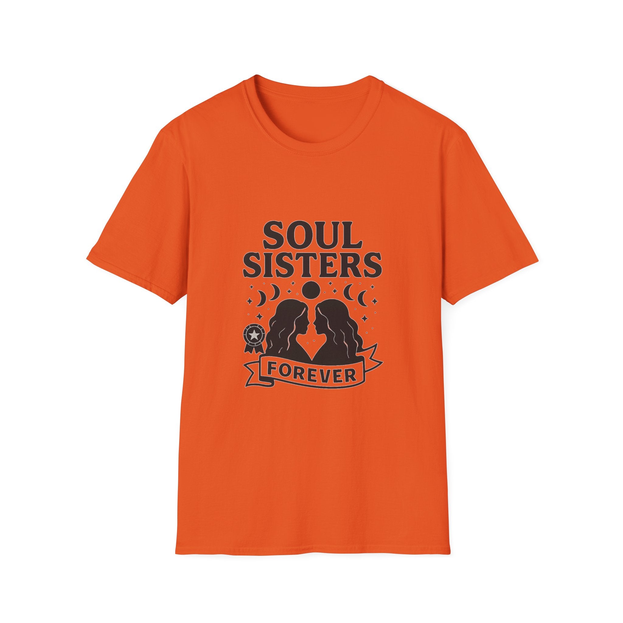 Soul Sisters Forever Matching T-Shirts, Best Friend Shirts, Celestial Moon Phase Tees, BFF Gifts for Women, Soulmate Friendship