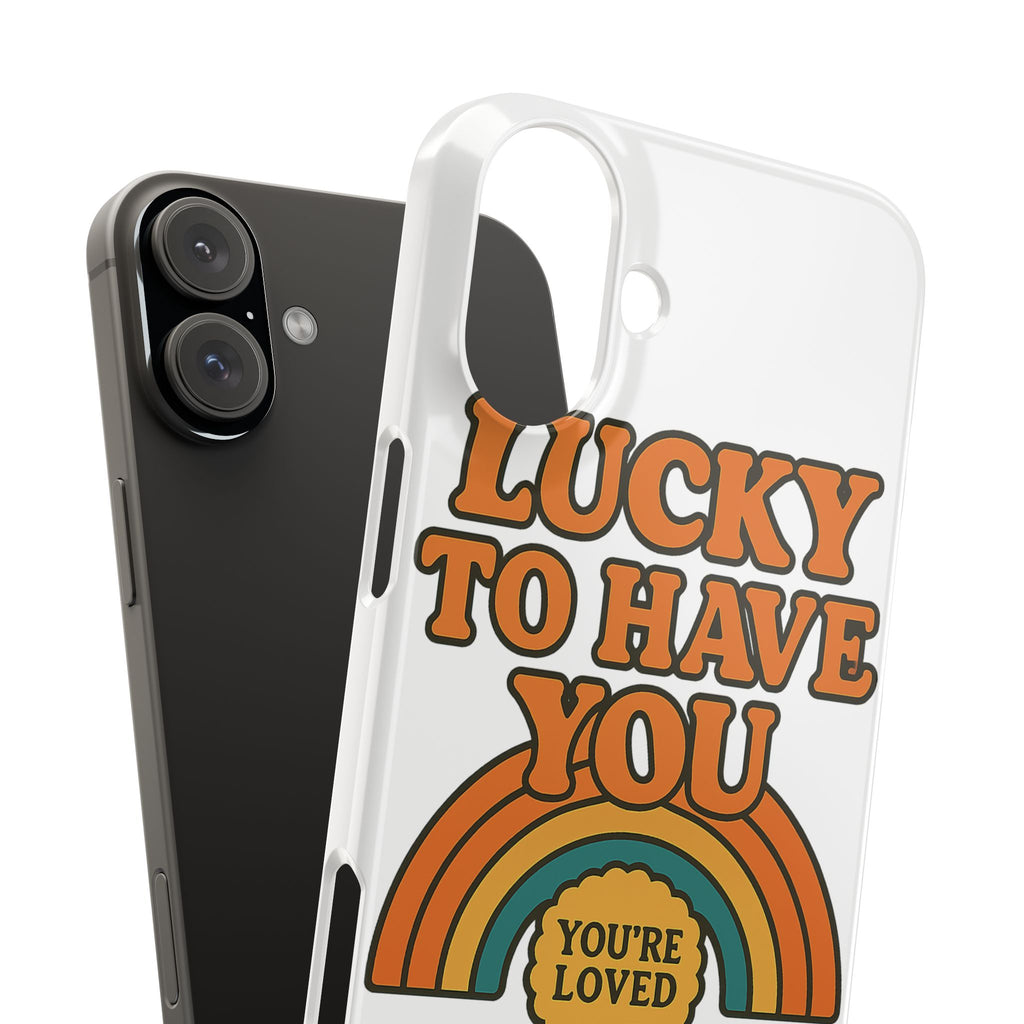 Lucky To Have You Phone Case Friendship Gift Best Friend Galentines Day Retro 70s Rainbow Vintage Appreciation Bestie Squad
