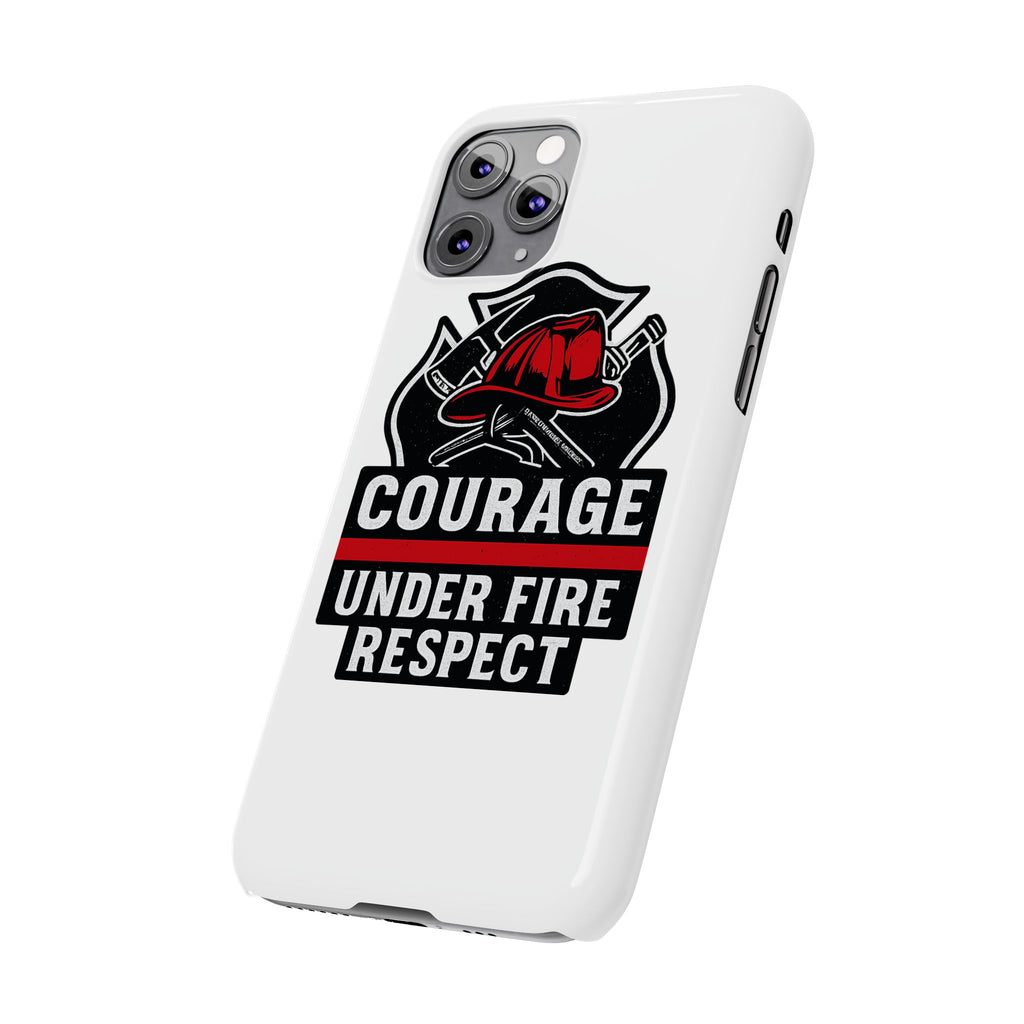 Firefighter Phone Case Courage Under Fire Respect First Responder Gift Thin Red Line Maltese Cross Fire Helmet Hero Support