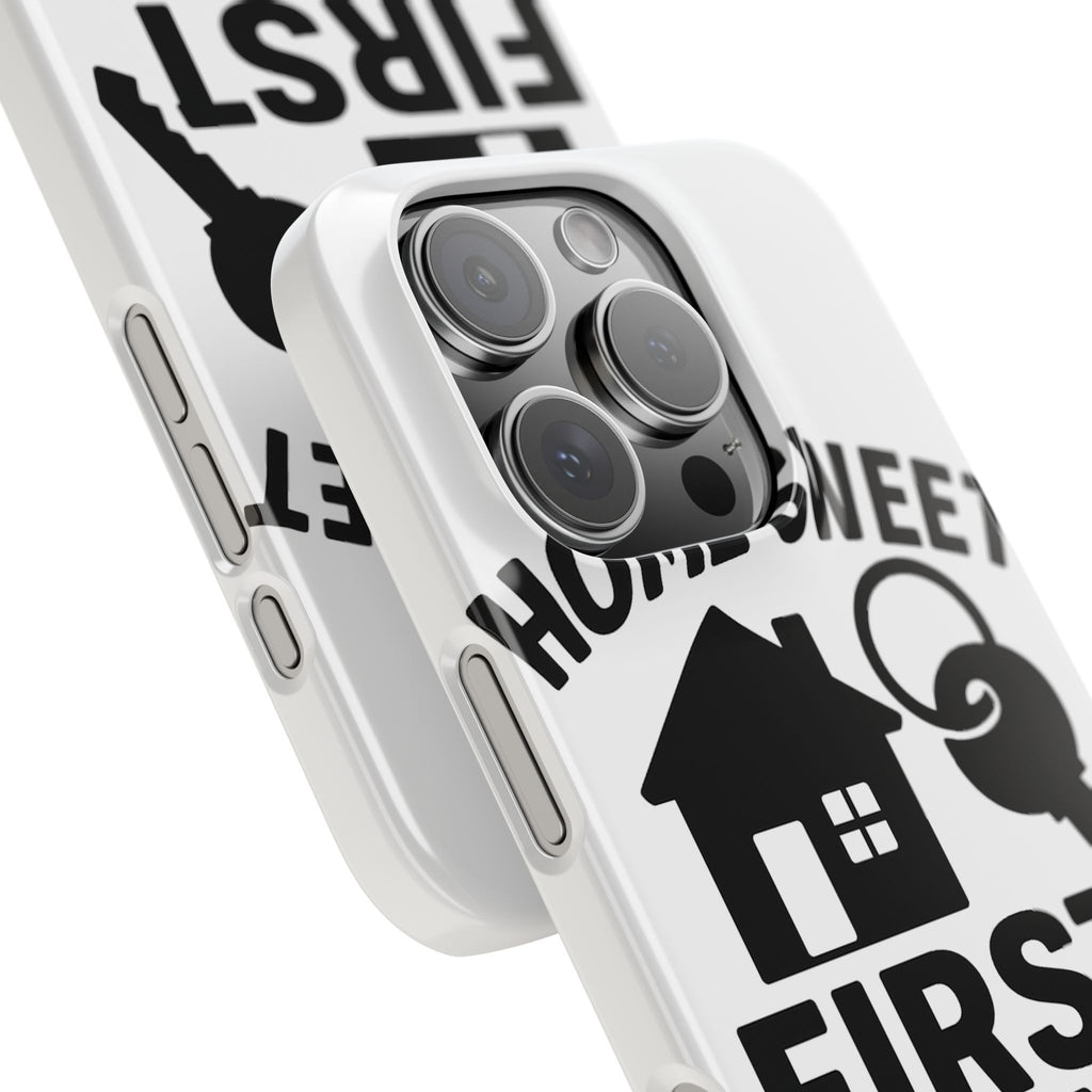 First Home Phone Case New Homeowner Gift Housewarming Present House Keys Milestone Typography Home Sweet First Home Decor