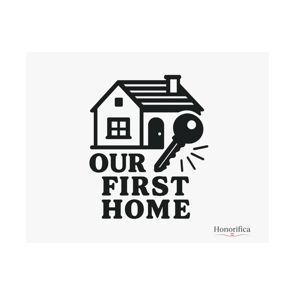First Home Poster, Our First Home Gift, Housewarming Gift New Homeowner, First Time Home Buyer Gift, New House Decor Milestone