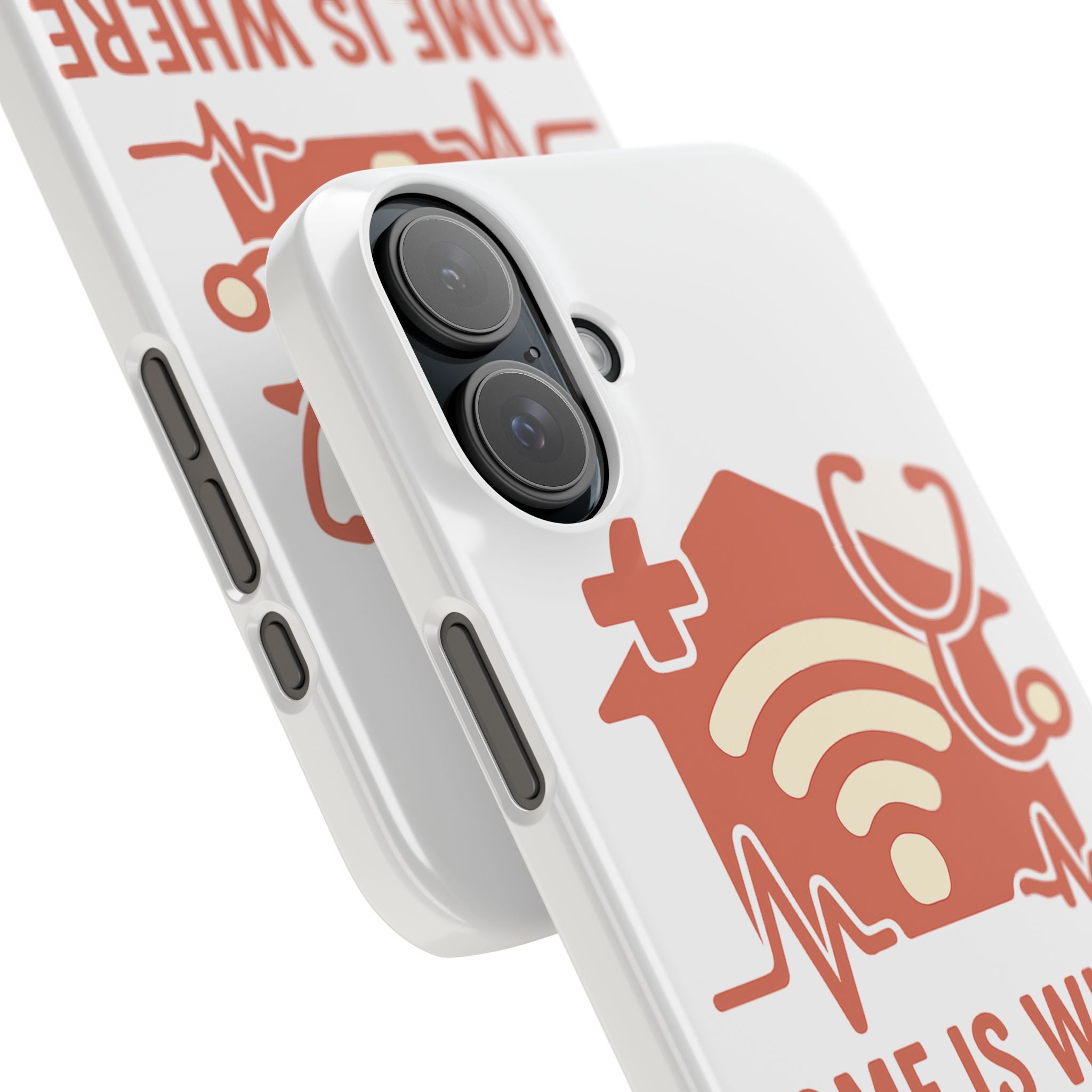 Home Is Where WiFi Connects Phone Case | Funny Tech Lover Gift | Minimalist House Phone Cover | Millennial Gen Z Humor Case
