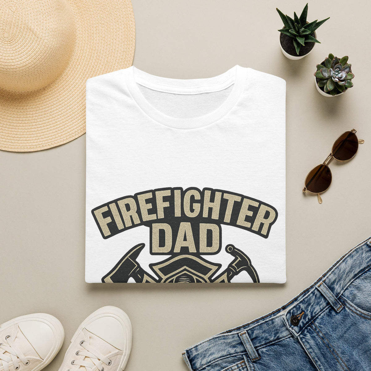 Firefighter Dad My Hero Forever Shirt Father's Day Gift Vintage Fireman Maltese Cross Thin Red Line Tee Dad Appreciation Gift