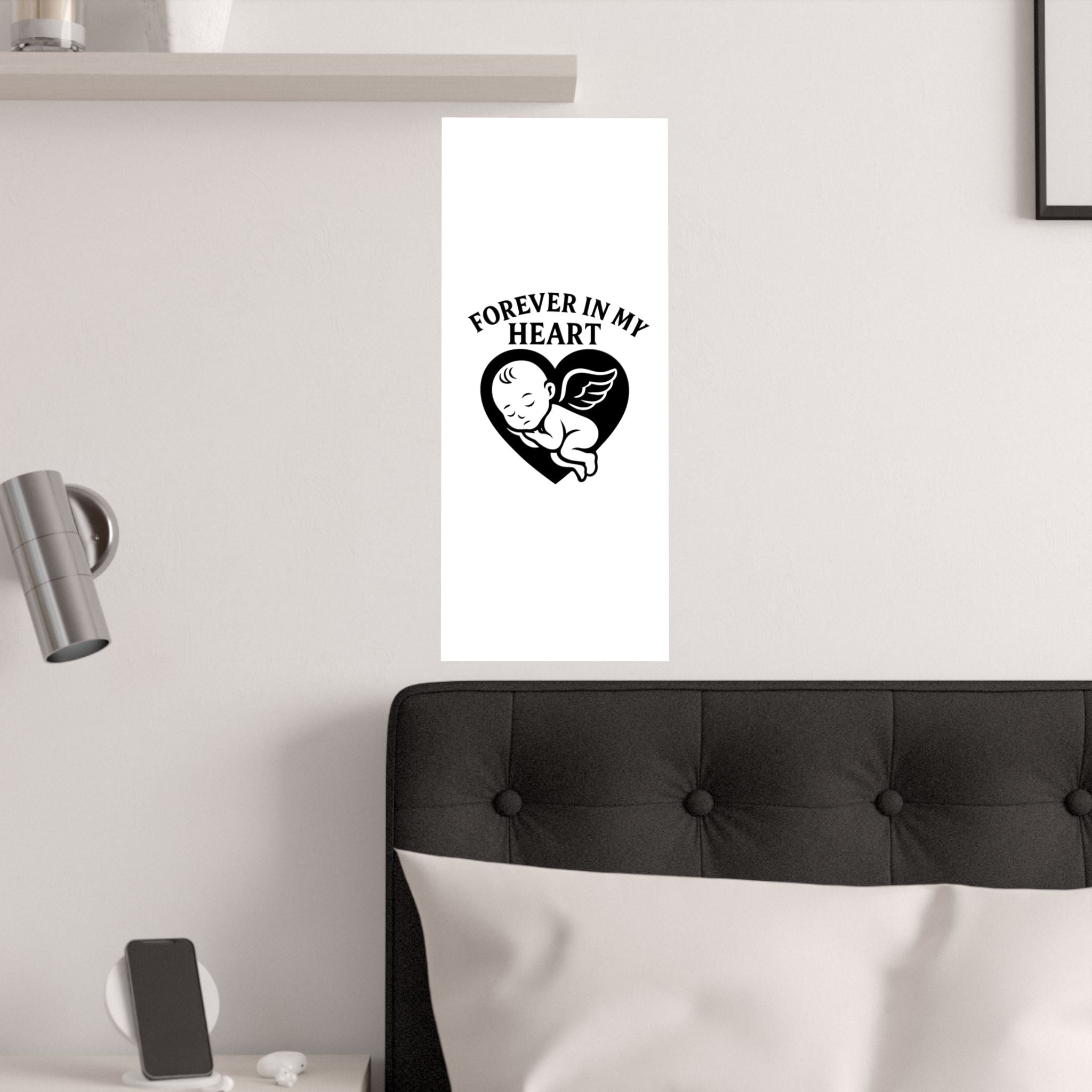 Pregnancy Loss Memorial Poster, Miscarriage Remembrance Gift, Infant Loss Sympathy, Forever in My Heart Print, Angel Baby Keepsake
