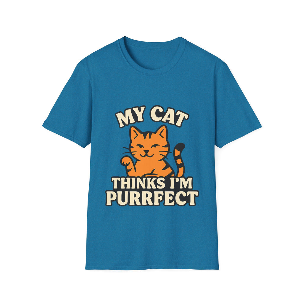 Cat Lover Shirt, My Cat Thinks I'm Purrfect T-Shirt, Funny Cat Owner Gift, Cat Mom Tee, Cat Dad Shirt, Crazy Cat Lady
