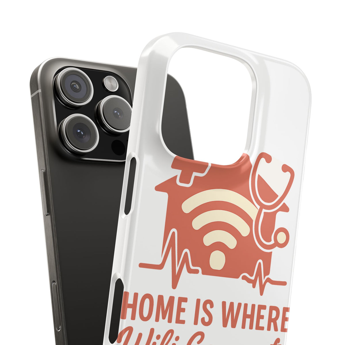 Home Is Where WiFi Connects Phone Case | Funny Tech Lover Gift | Minimalist House Phone Cover | Millennial Gen Z Humor Case