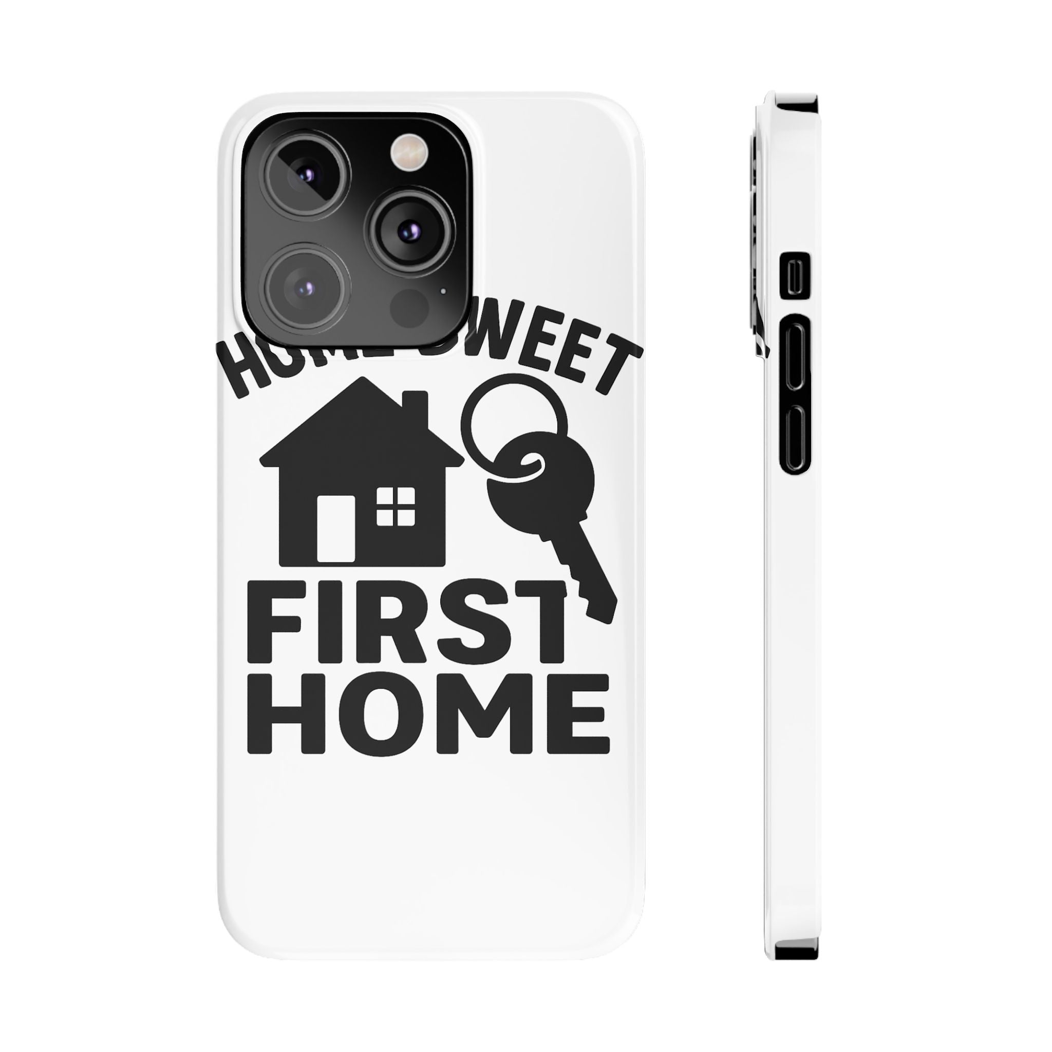First Home Phone Case New Homeowner Gift Housewarming Present House Keys Milestone Typography Home Sweet First Home Decor