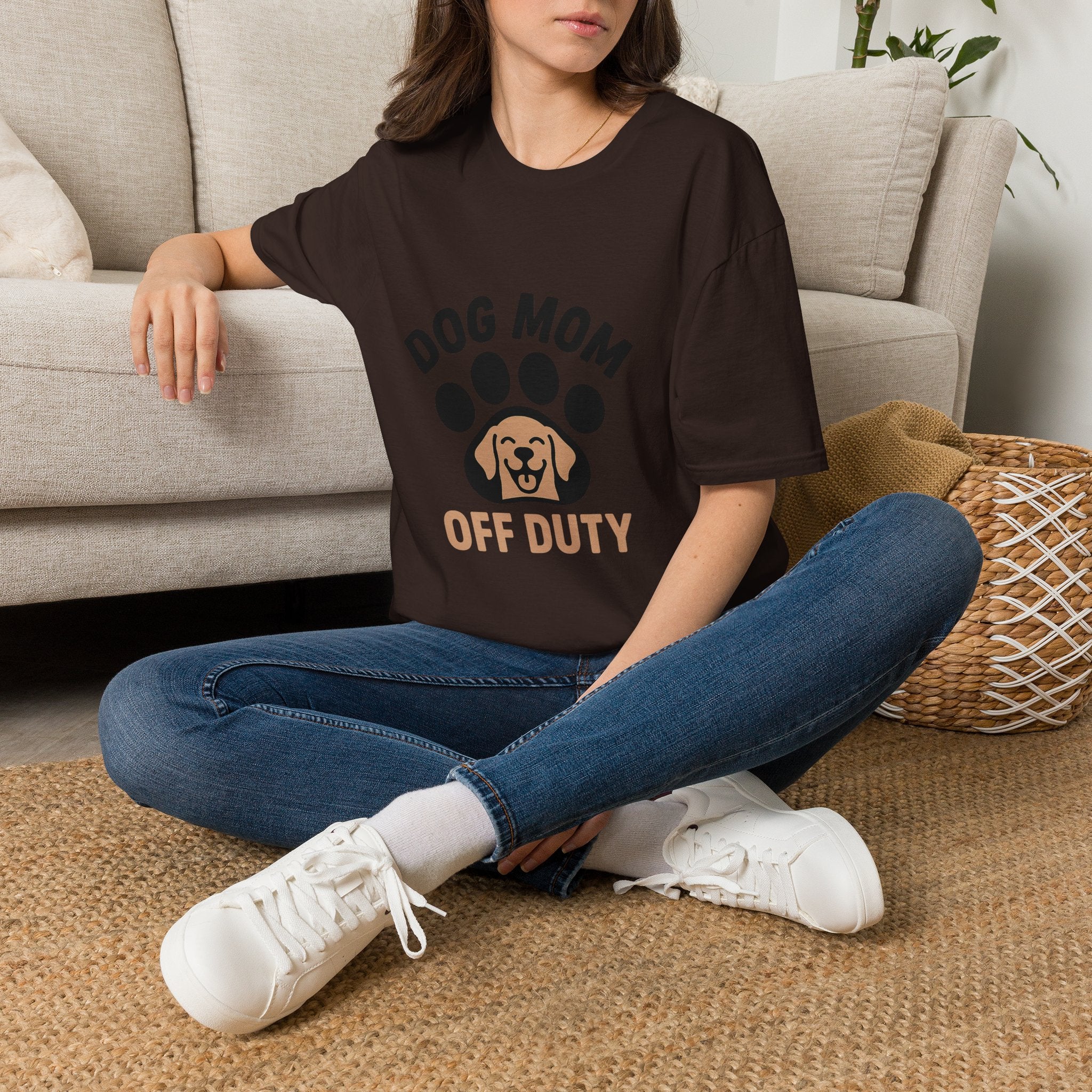 Dog Mom Off Duty Shirt, Dog Lover Gift, Paw Print T-Shirt, Dog Mom Tee, Funny Dog Owner Shirt, Dog Mama Clothing, Pet Parent