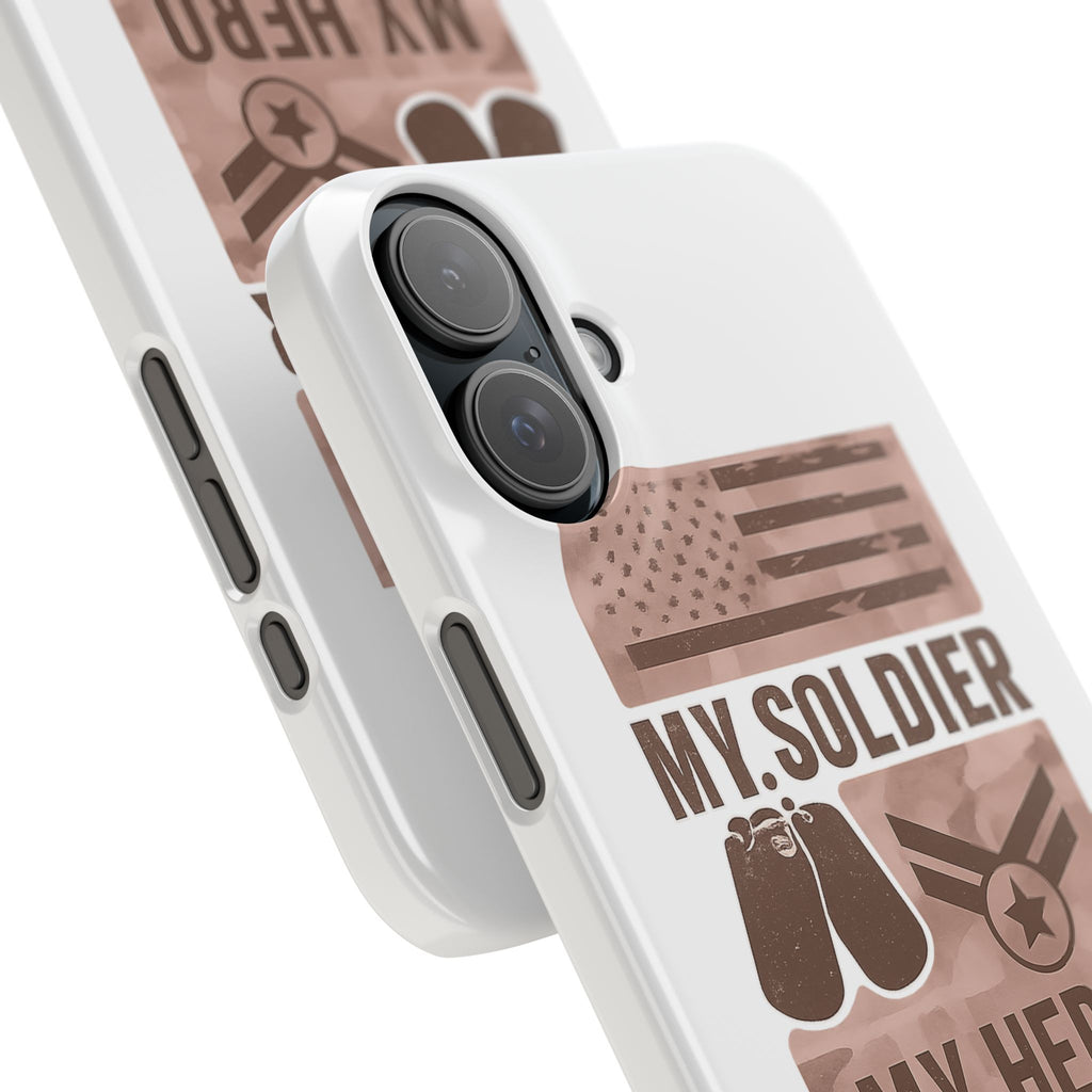 Military Girlfriend Phone Case Rose Gold Camouflage My Soldier My Hero Gift for Army Navy Air Force Girlfriend