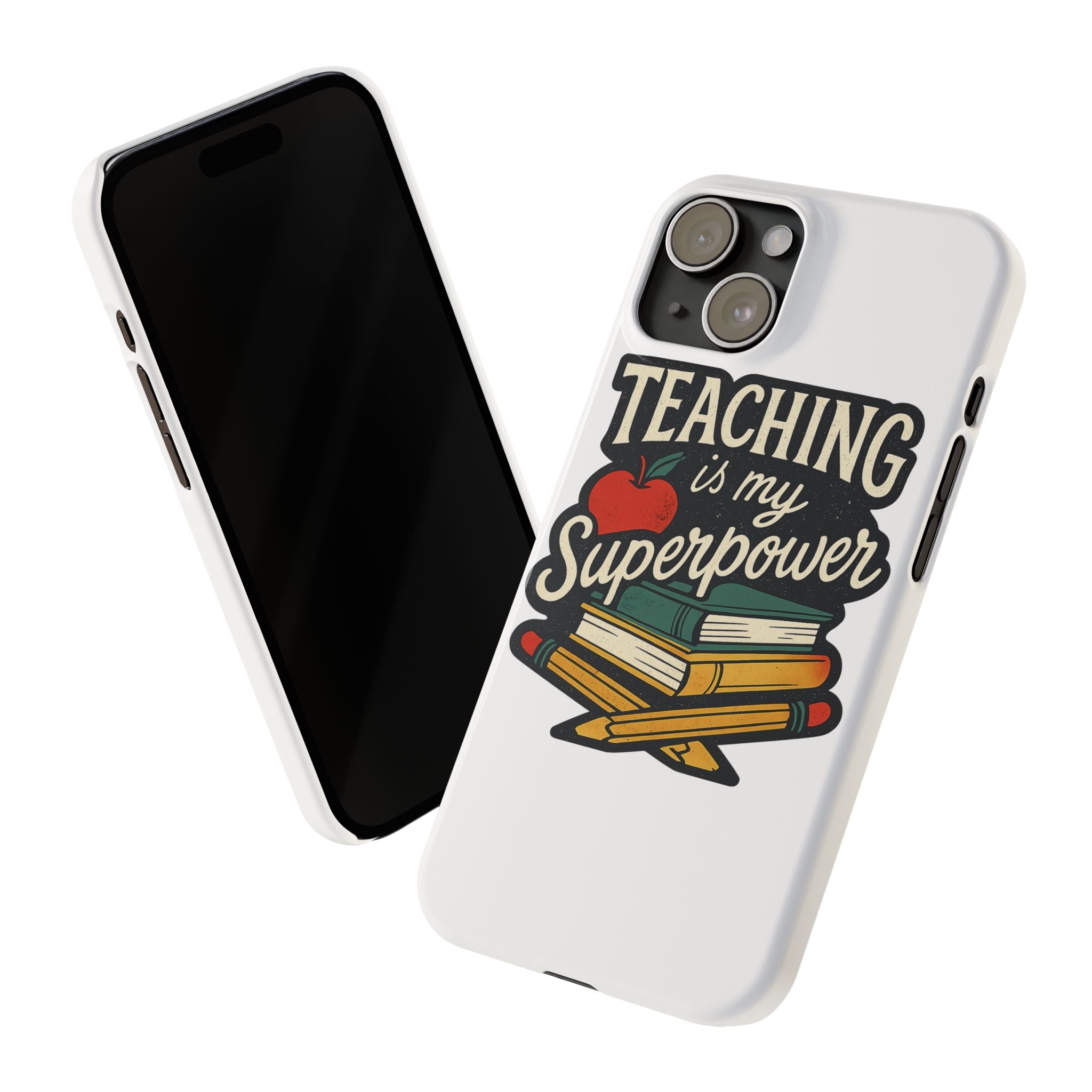 Teaching is My Superpower Phone Case Teacher Gift Appreciation Educator Hero Apple Books Chalk Classroom Decor