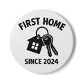 First Home Keys Cork Coaster Set, Housewarming Gift for New Homeowners, Home Milestone Keepsake, Realtor Closing Gift House Warming