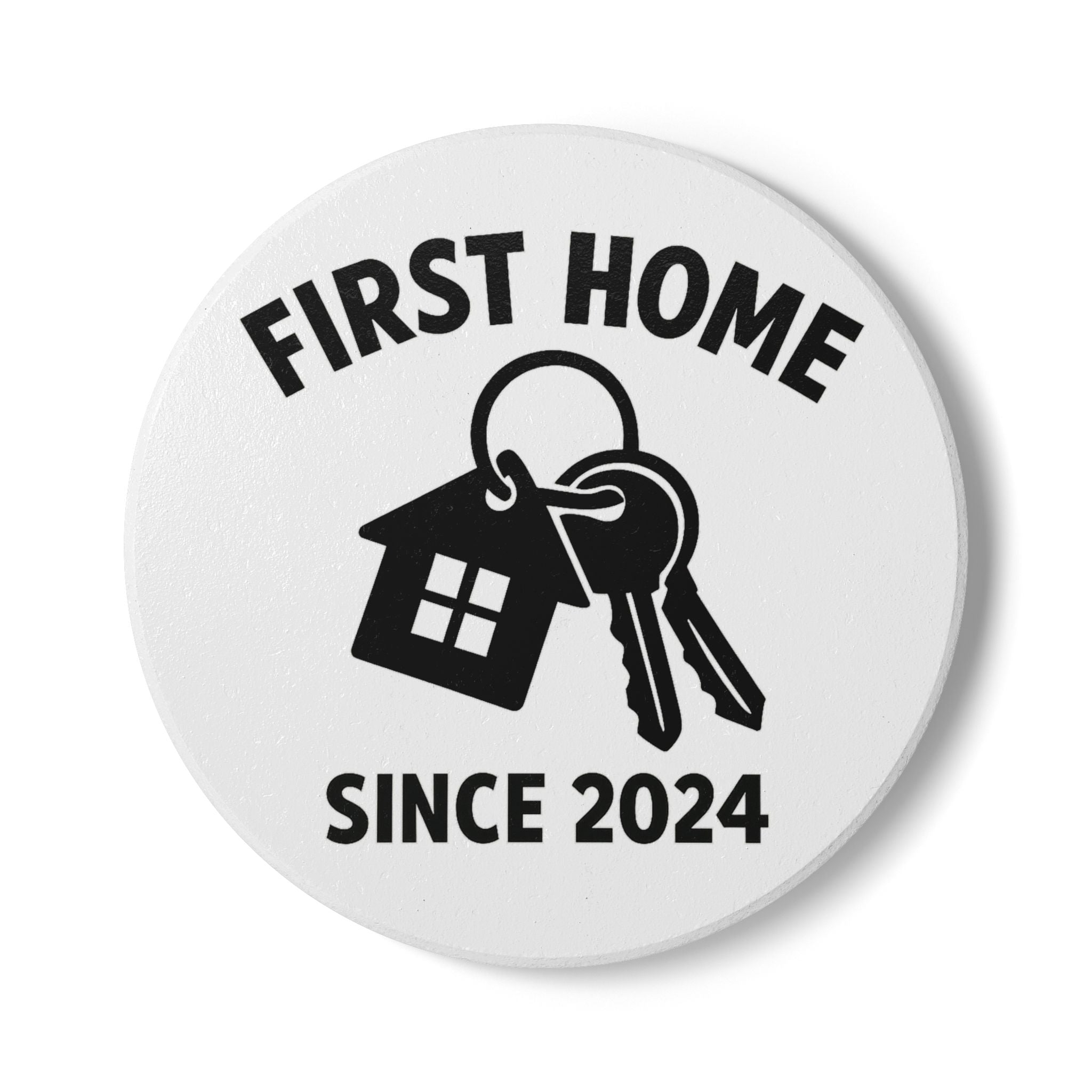 First Home Keys Cork Coaster Set, Housewarming Gift for New Homeowners, Home Milestone Keepsake, Realtor Closing Gift House Warming