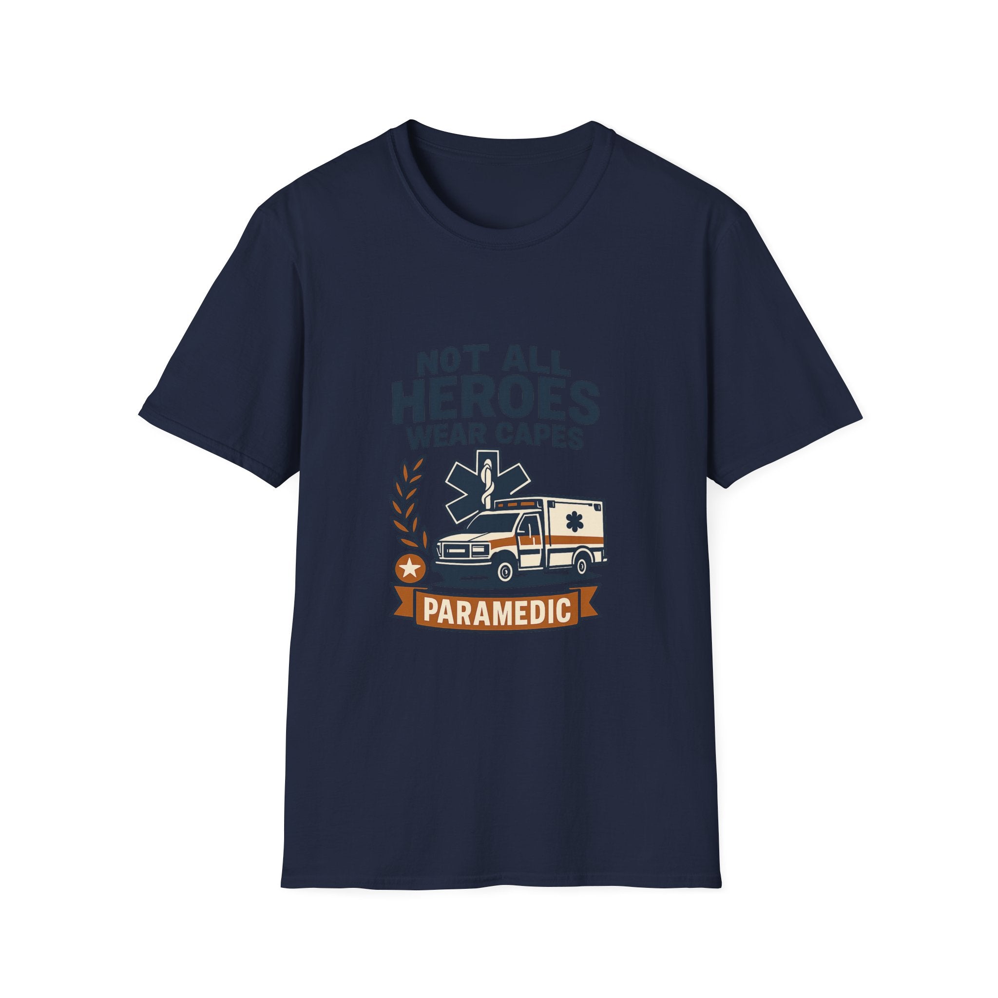 Not All Heroes Wear Capes Paramedic Shirt, EMS Appreciation Gift, Star of Life EMT Tshirt, Ambulance Driver Hero Shirt