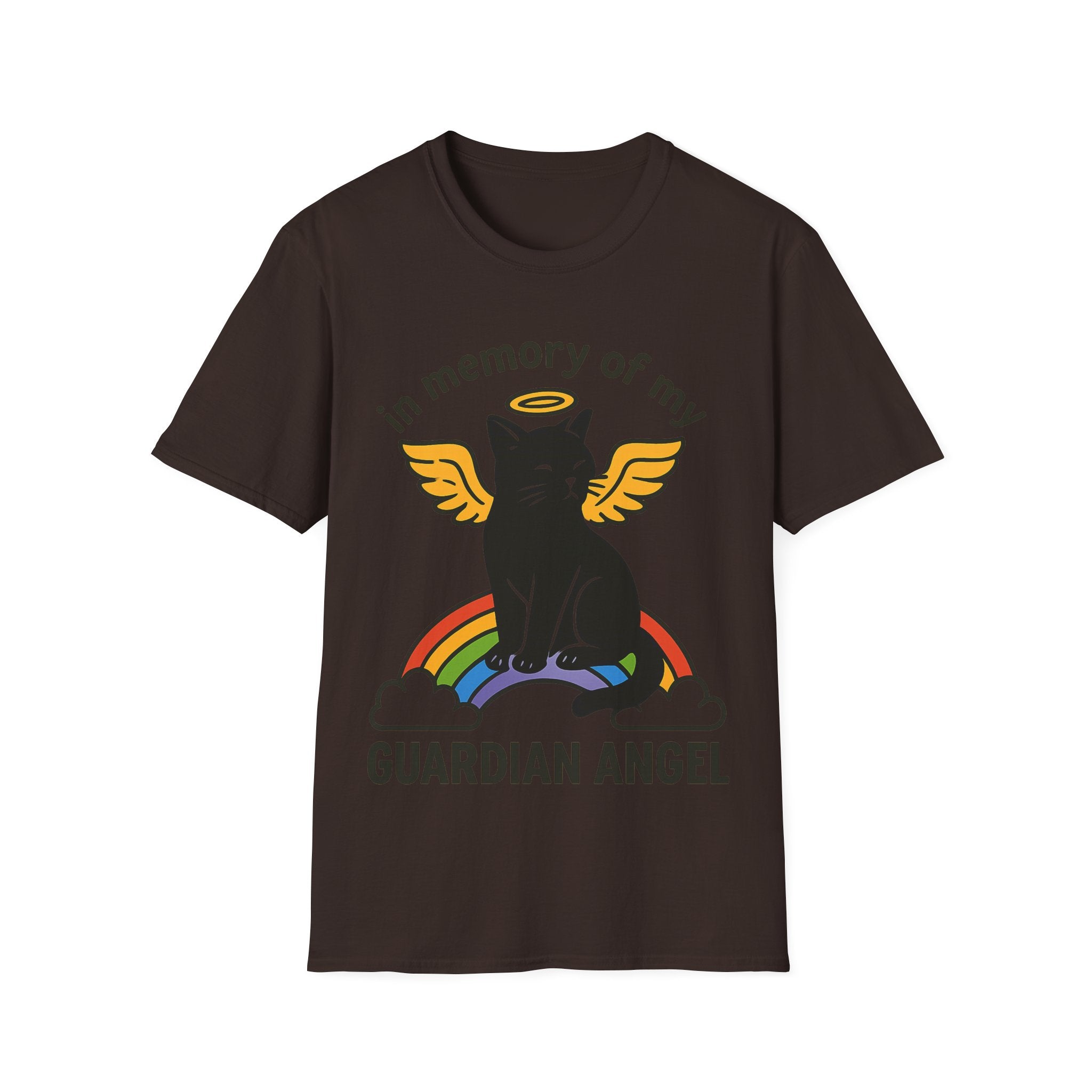 Rainbow Bridge Cat Memorial Shirt, Guardian Angel Cat Tshirt, Pet Loss Sympathy Gift, Cat Remembrance Shirt, Cat Lover Grief Gift
