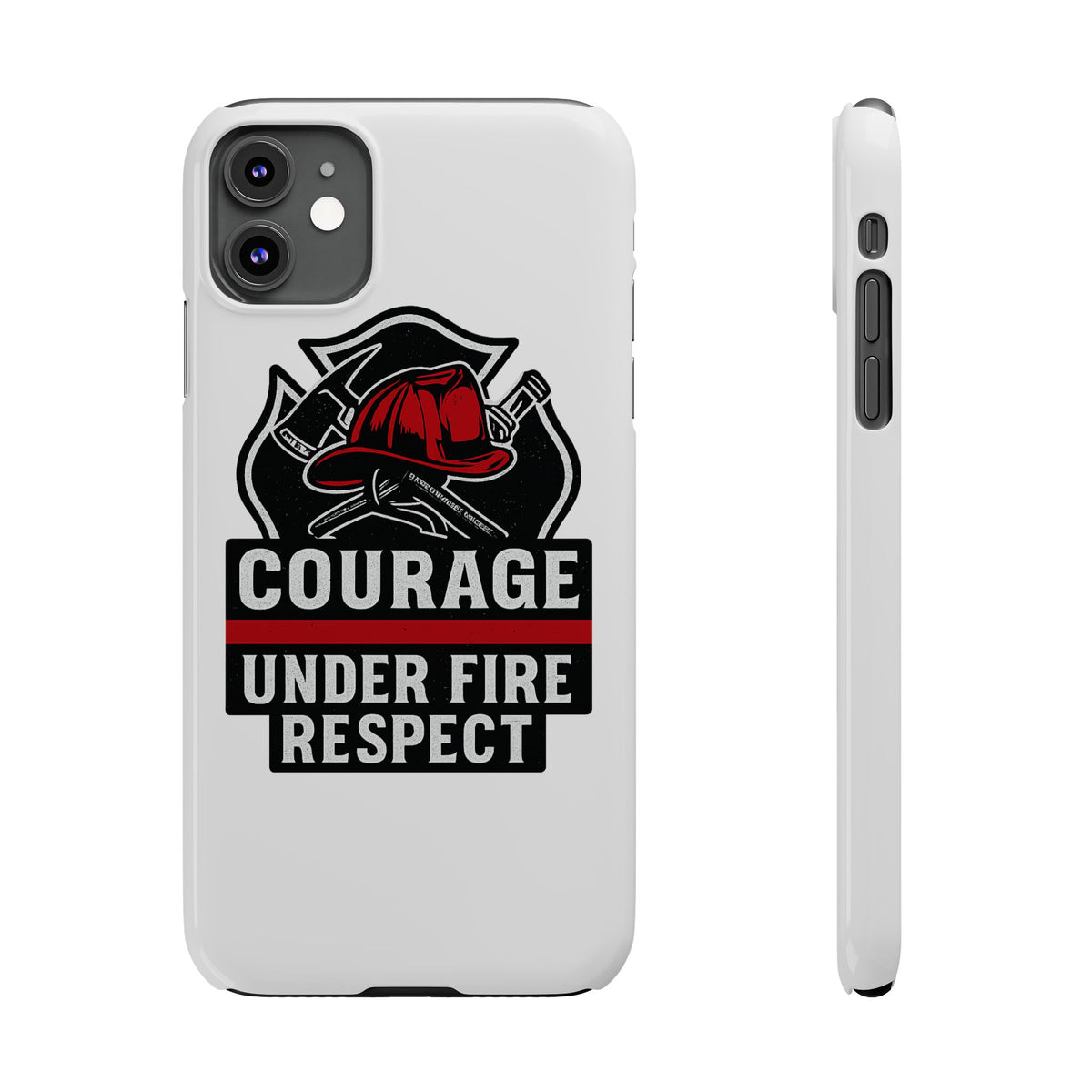 Firefighter Phone Case Courage Under Fire Respect First Responder Gift Thin Red Line Maltese Cross Fire Helmet Hero Support