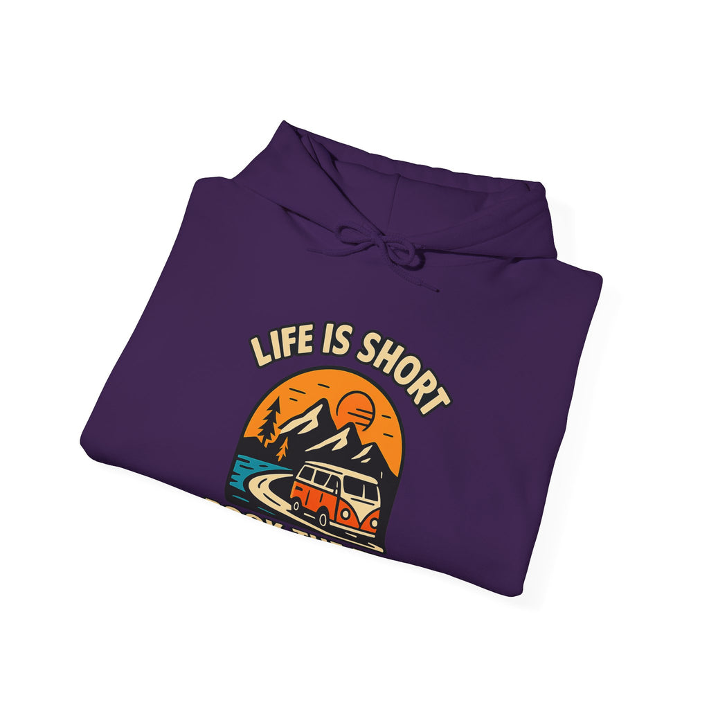 Life Is Short Book The Trip Hoodie, Travel Lover Gift, Adventure Seeker Sweatshirt, Wanderlust Clothing, Digital Nomad Gift