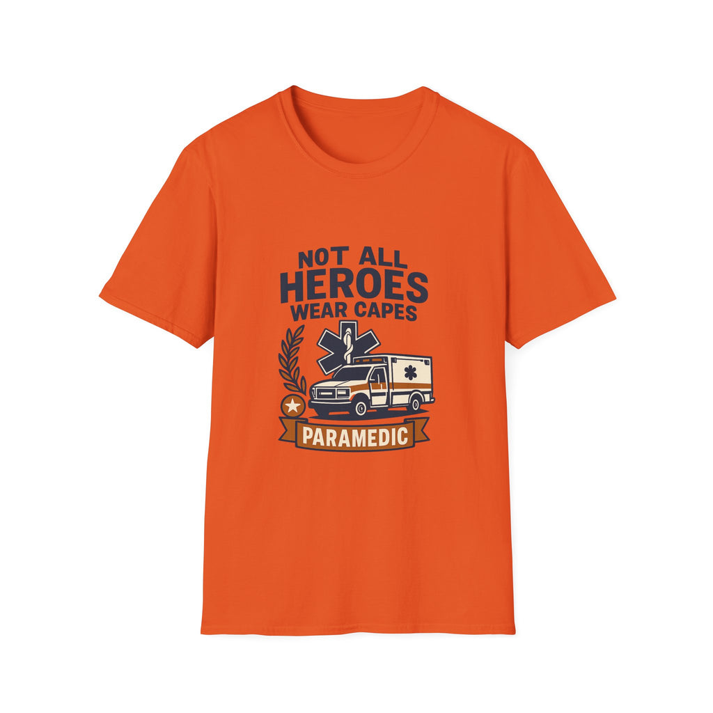 Not All Heroes Wear Capes Paramedic Shirt, EMS Appreciation Gift, Star of Life EMT Tshirt, Ambulance Driver Hero Shirt