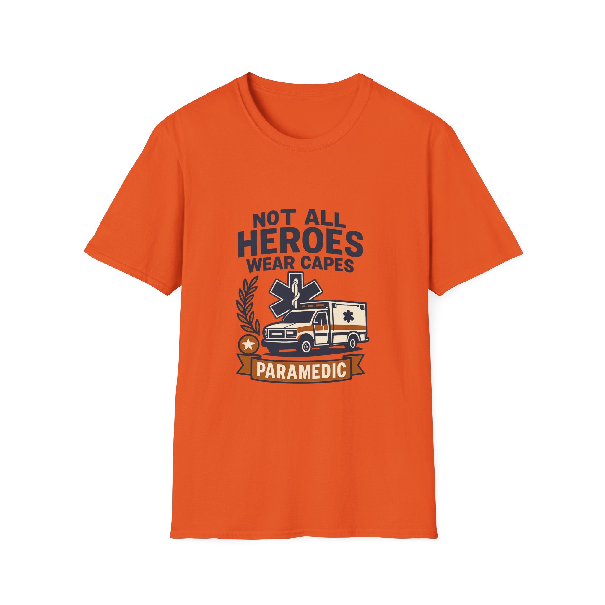 Not All Heroes Wear Capes Paramedic Shirt, EMS Appreciation Gift, Star of Life EMT Tshirt, Ambulance Driver Hero Shirt