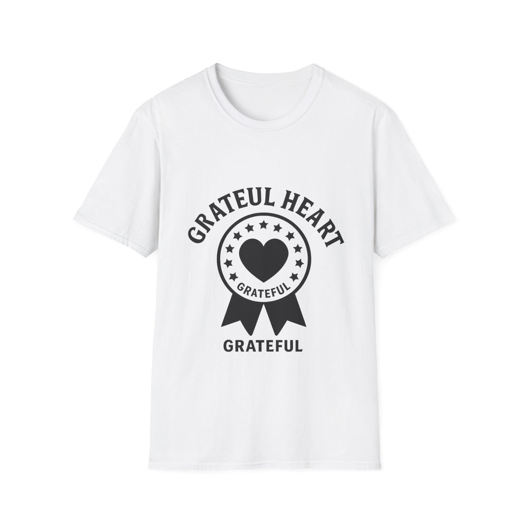 Grateful Heart Daily Affirmation Shirt | Gratitude Mindfulness Tee | Self Care Wellness Gift | Positive Affirmation Apparel