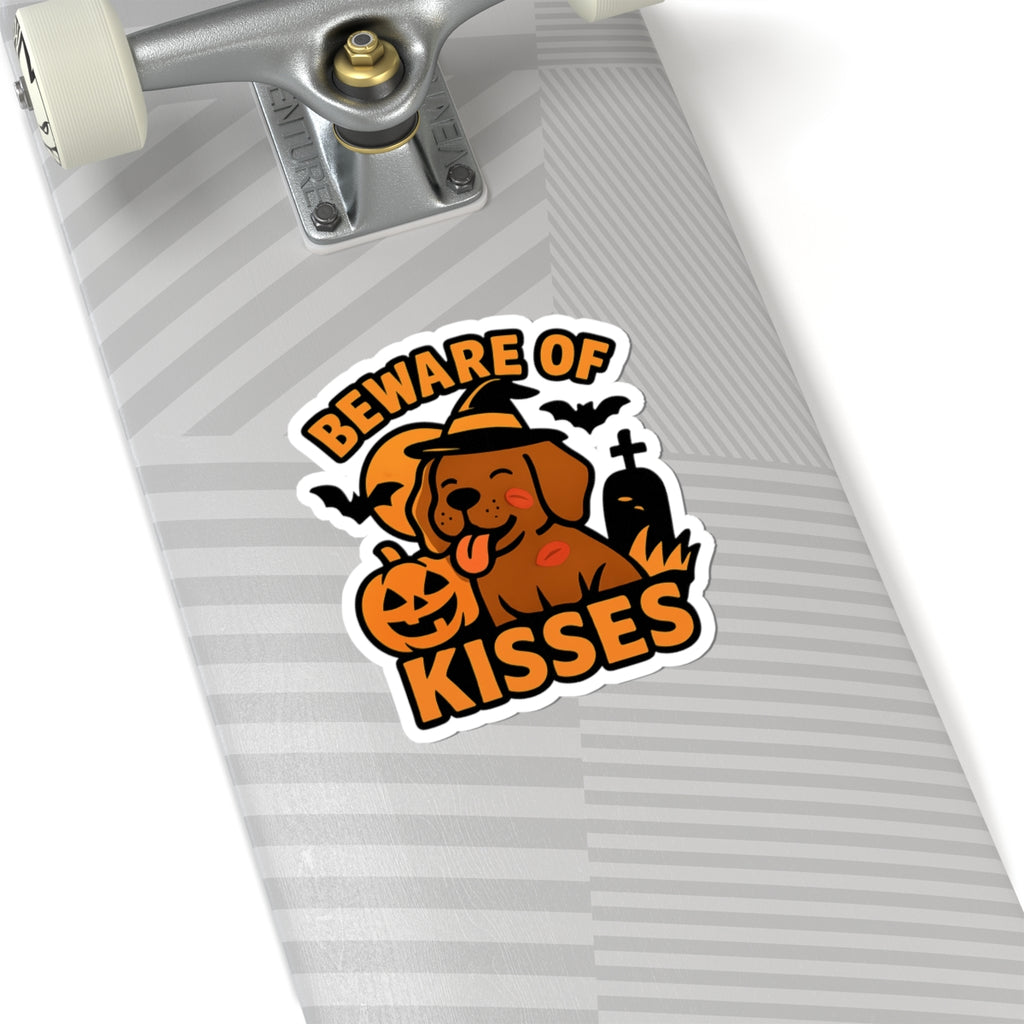 Beware Of Kisses Dog Halloween Sticker Pack