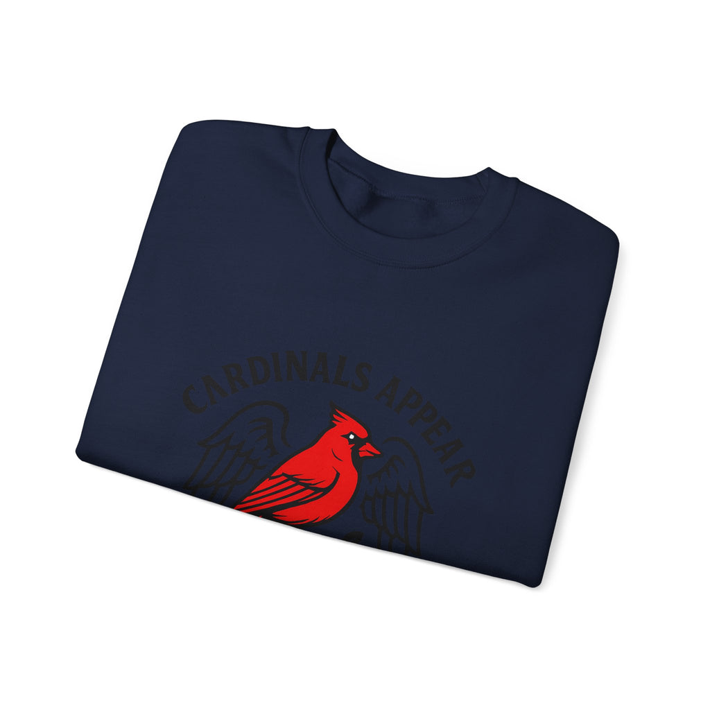 Cardinal Memorial Sweatshirt, Cardinals Appear When Angels Are Near, Sympathy Gift Loss of Loved One, Remembrance Comfort Shirt