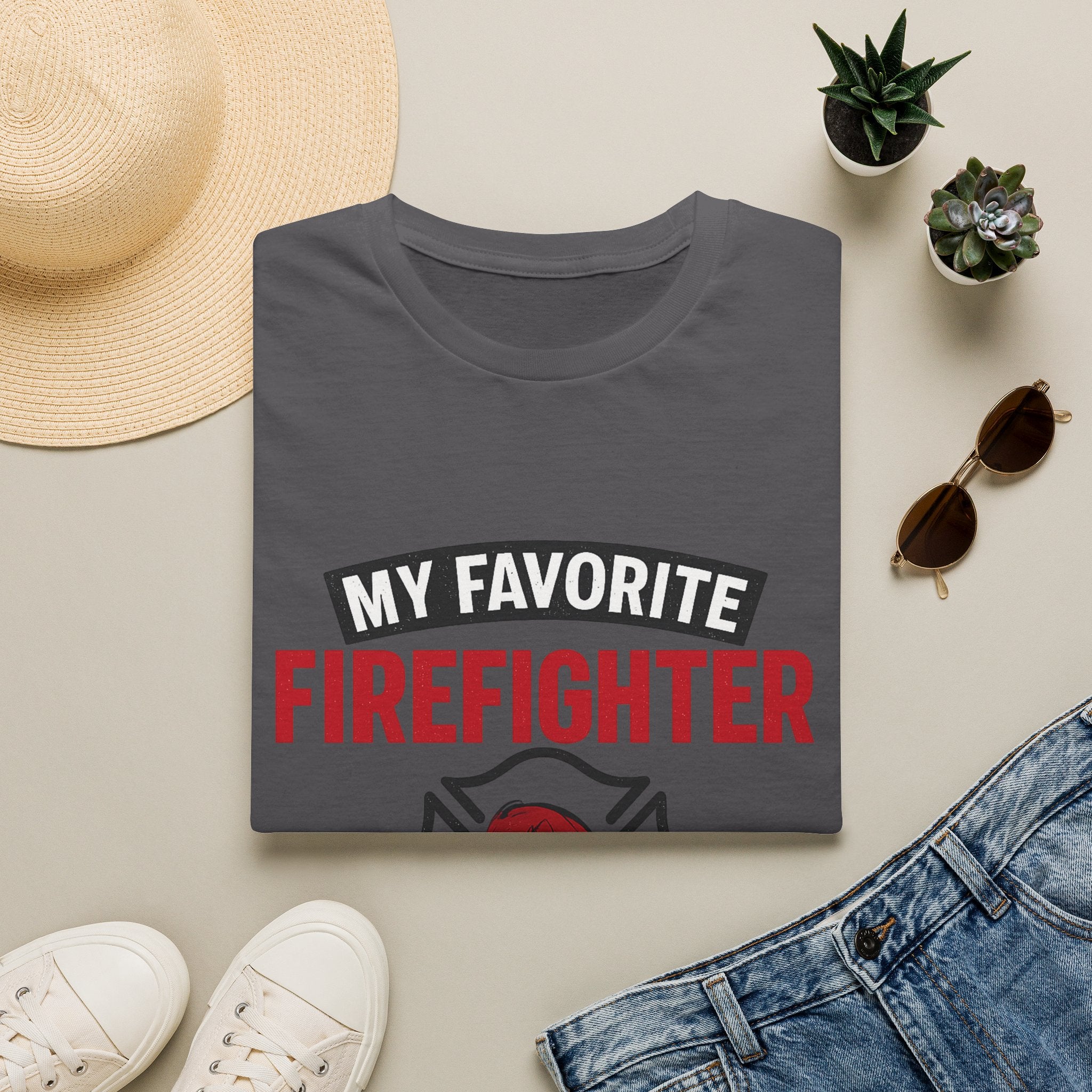 My Favorite Firefighter Calls Me Mom Shirt, Firefighter Mom Gift, Mother's Day Shirt, Proud Fire Mom Tee, Fireman Mom T-Shirt