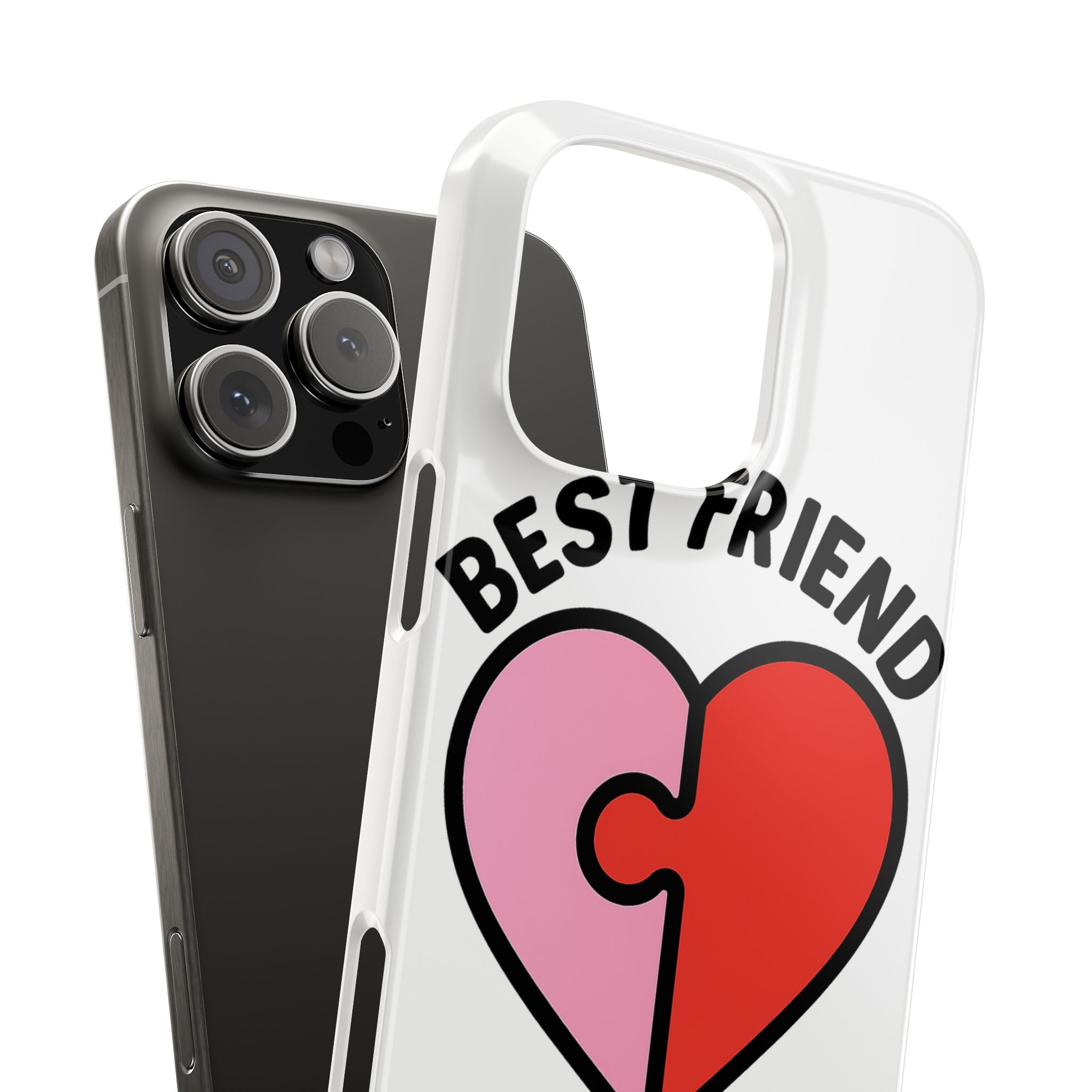 Best Friend Phone Case Set Puzzle Heart Matching BFF Gifts for Besties Friendship Phone Cases Cute Teen Gift for Her