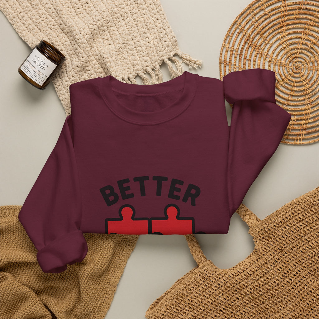 Couple Sweatshirt Better Together Puzzle Pieces Matching Sweatshirts Anniversary Gift for Couples Relationship Gift Valentine's Day