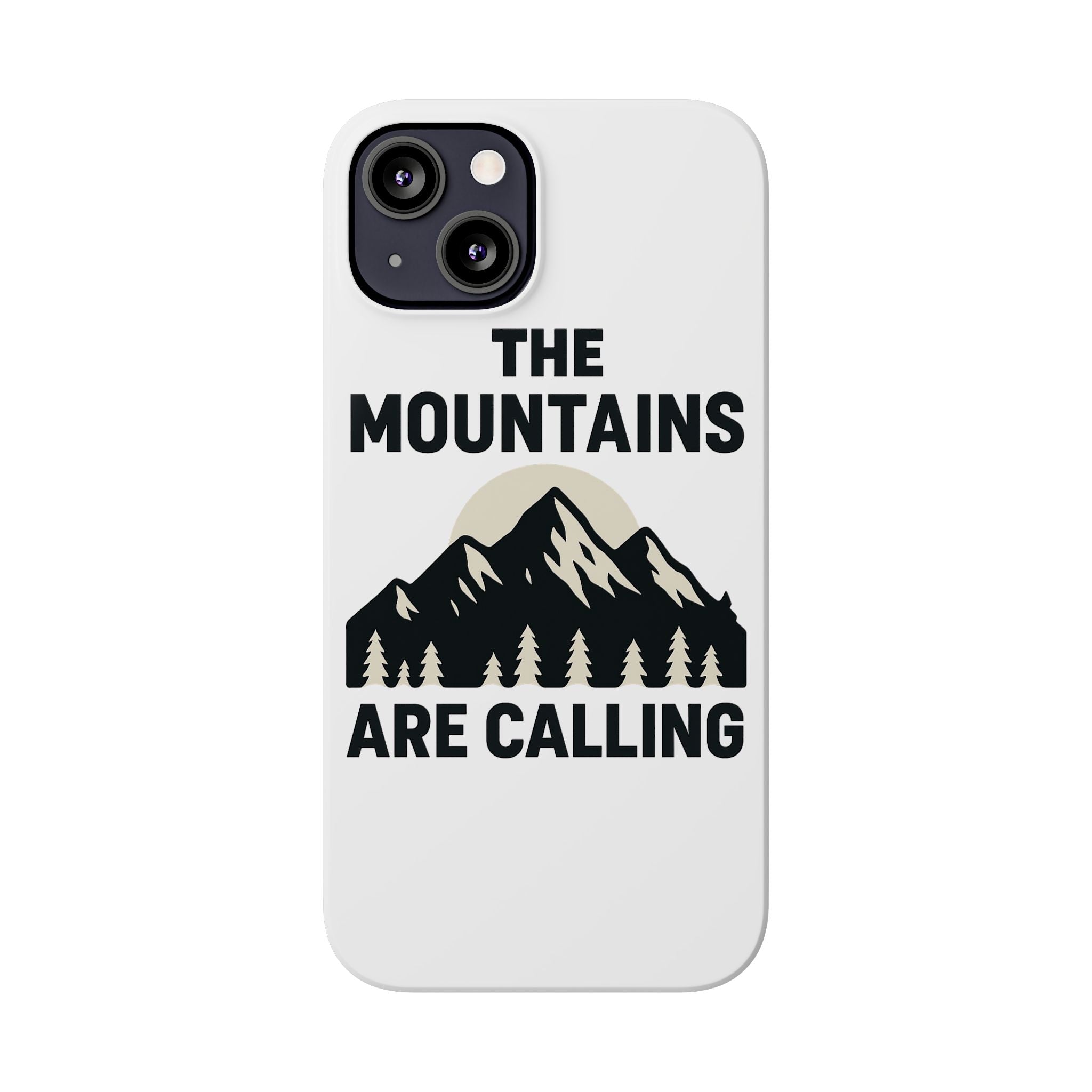 Mountains Are Calling Phone Case, Minimalist Mountain Range Silhouette, Nature Lover Gift, Hiker Adventure Outdoor Enthusiast
