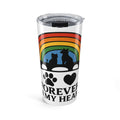 Rainbow Bridge Pet Memorial Tumbler, Forever in My Heart Dog Cat Loss Gift, Pet Sympathy Remembrance Cup, Pet Owner Grief Comfort