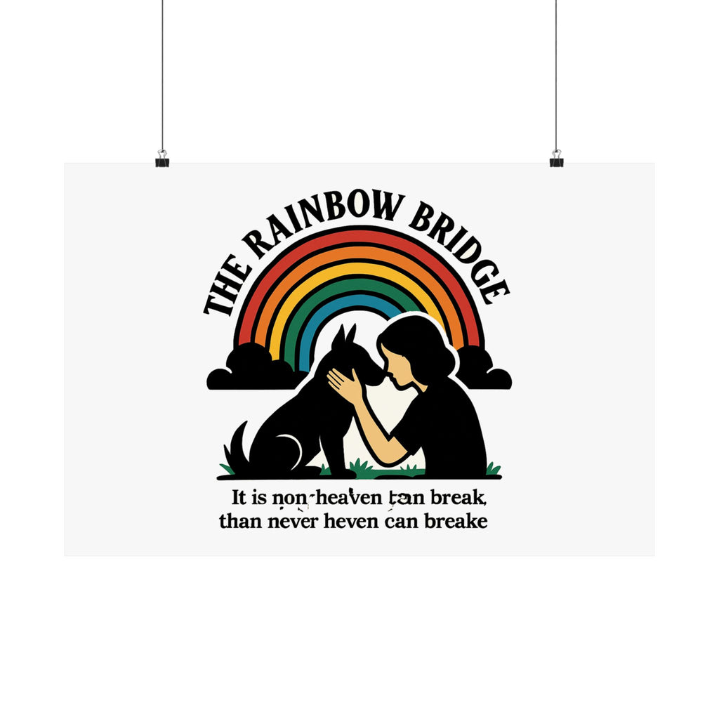 Rainbow Bridge Pet Memorial Print, Pet Loss Sympathy Gift, Dog Cat Memorial Wall Art, Pet Remembrance Poem, Grieving Pet Owner Gift