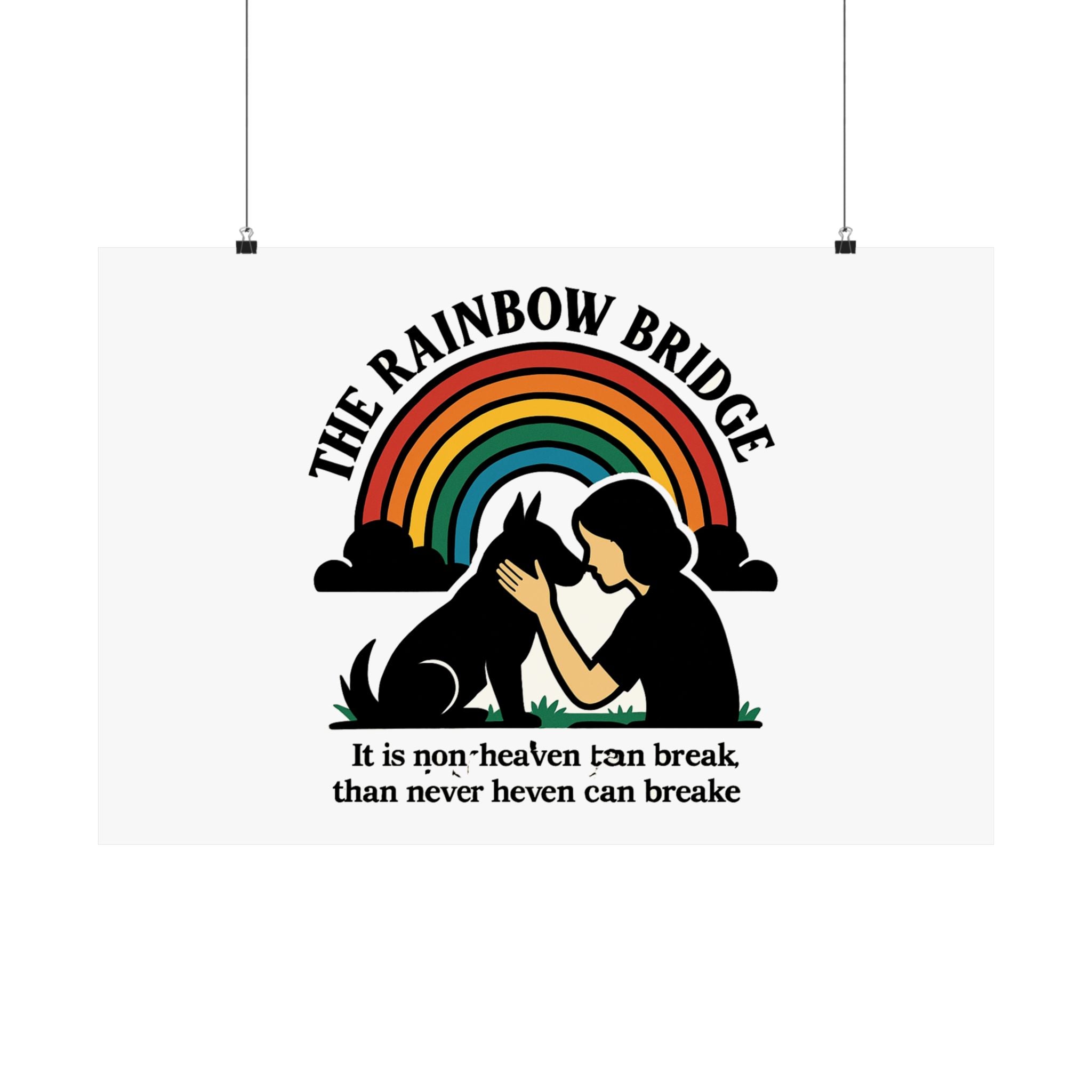 Rainbow Bridge Pet Memorial Print, Pet Loss Sympathy Gift, Dog Cat Memorial Wall Art, Pet Remembrance Poem, Grieving Pet Owner Gift