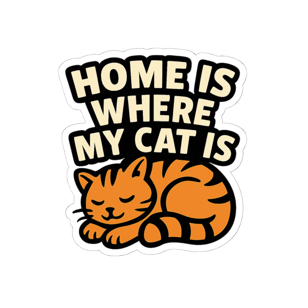 Cat Sticker Veterinary Gift, Home Is Where My Cat Is Laptop Decal, Vet Tech Sticker, Cat Mom Gift, Pet Lover Sticker