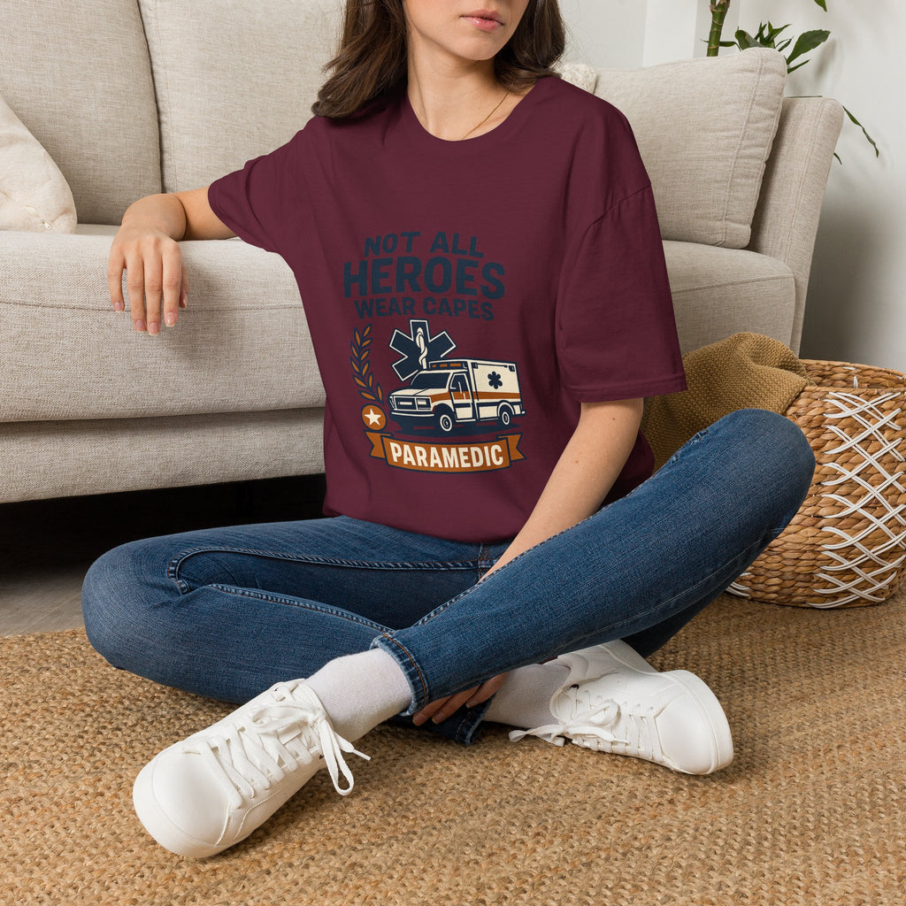 Not All Heroes Wear Capes Paramedic Shirt, EMS Appreciation Gift, Star of Life EMT Tshirt, Ambulance Driver Hero Shirt