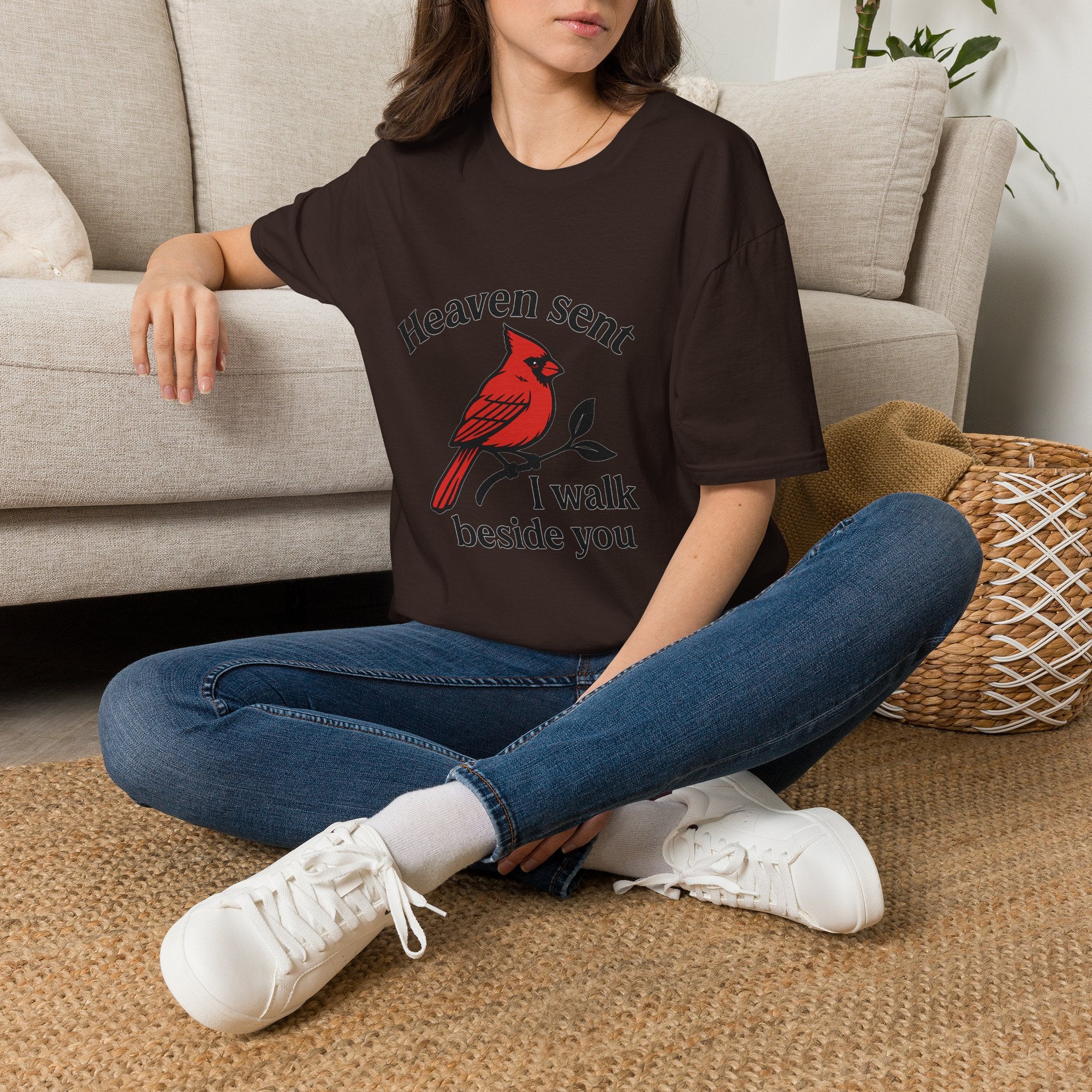 Cardinal Memorial Shirt Heaven Sent Grief Gift Loss of Loved One Remembrance Tee Sympathy Gift Bereavement Comfort Shirt