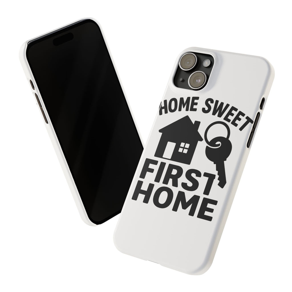 First Home Phone Case New Homeowner Gift Housewarming Present House Keys Milestone Typography Home Sweet First Home Decor