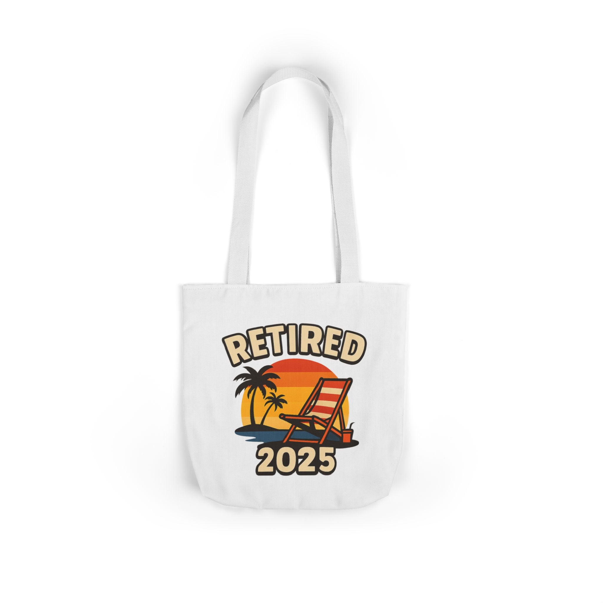 Retired 2025 Tote Bag Beach Chair Sunset Retirement Gift Retiree Beach Bag Retirement Party Favor Coworker Gift Farewell Gift