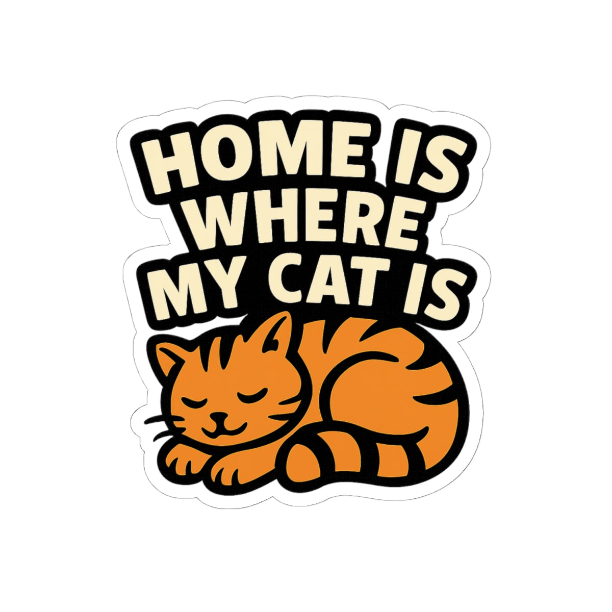 Cat Sticker Veterinary Gift, Home Is Where My Cat Is Laptop Decal, Vet Tech Sticker, Cat Mom Gift, Pet Lover Sticker