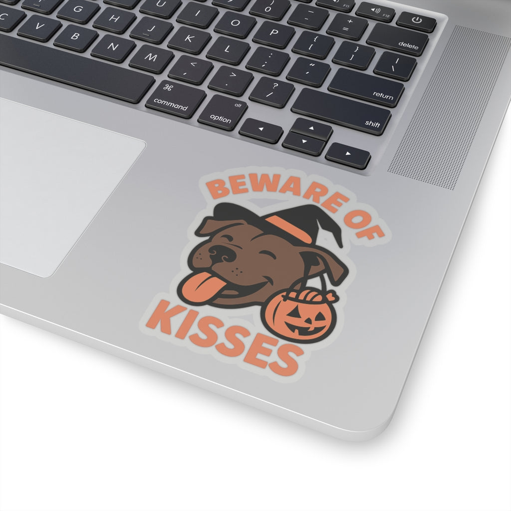 Beware of Kisses Pitbull Halloween Sticker Pack