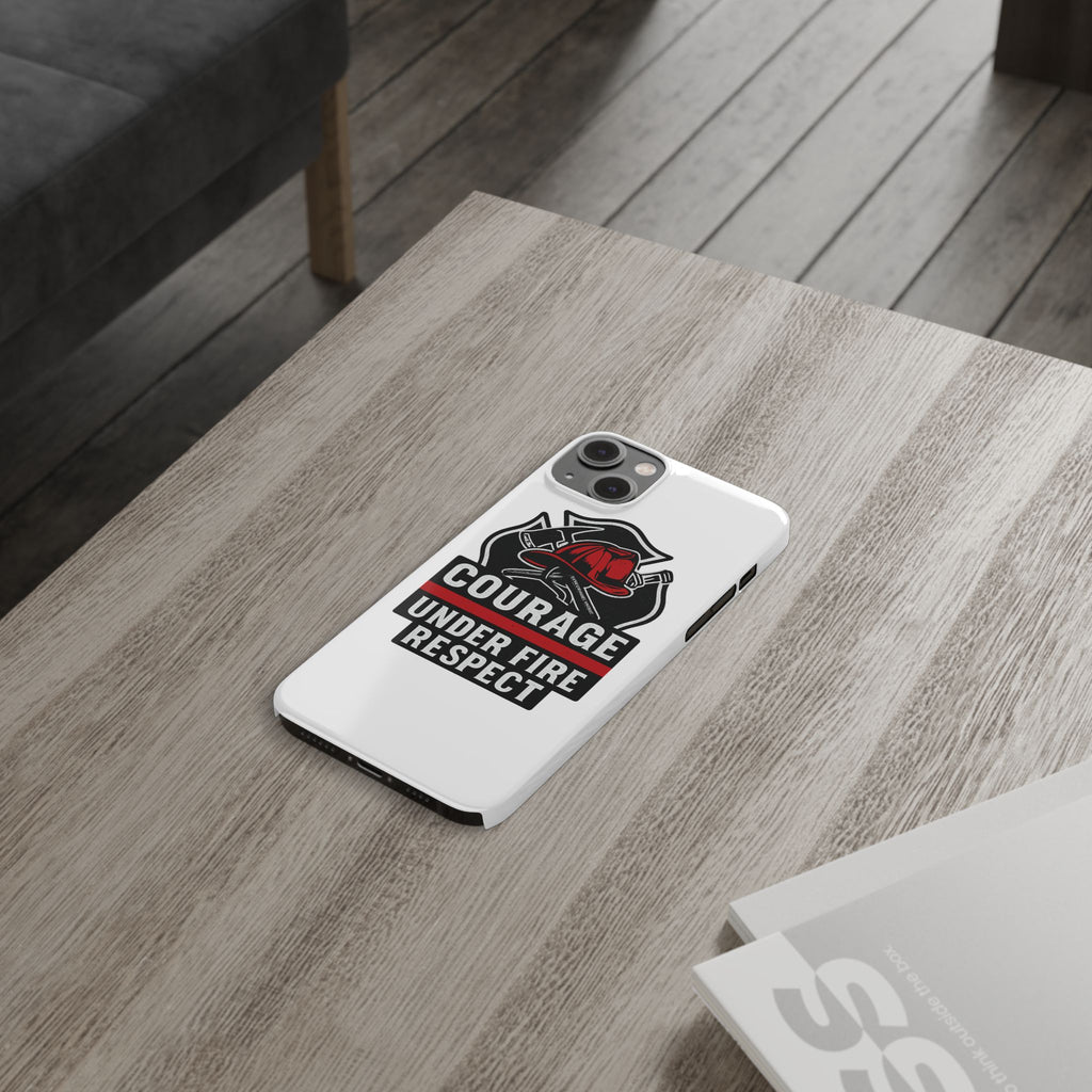 Firefighter Phone Case Courage Under Fire Respect First Responder Gift Thin Red Line Maltese Cross Fire Helmet Hero Support