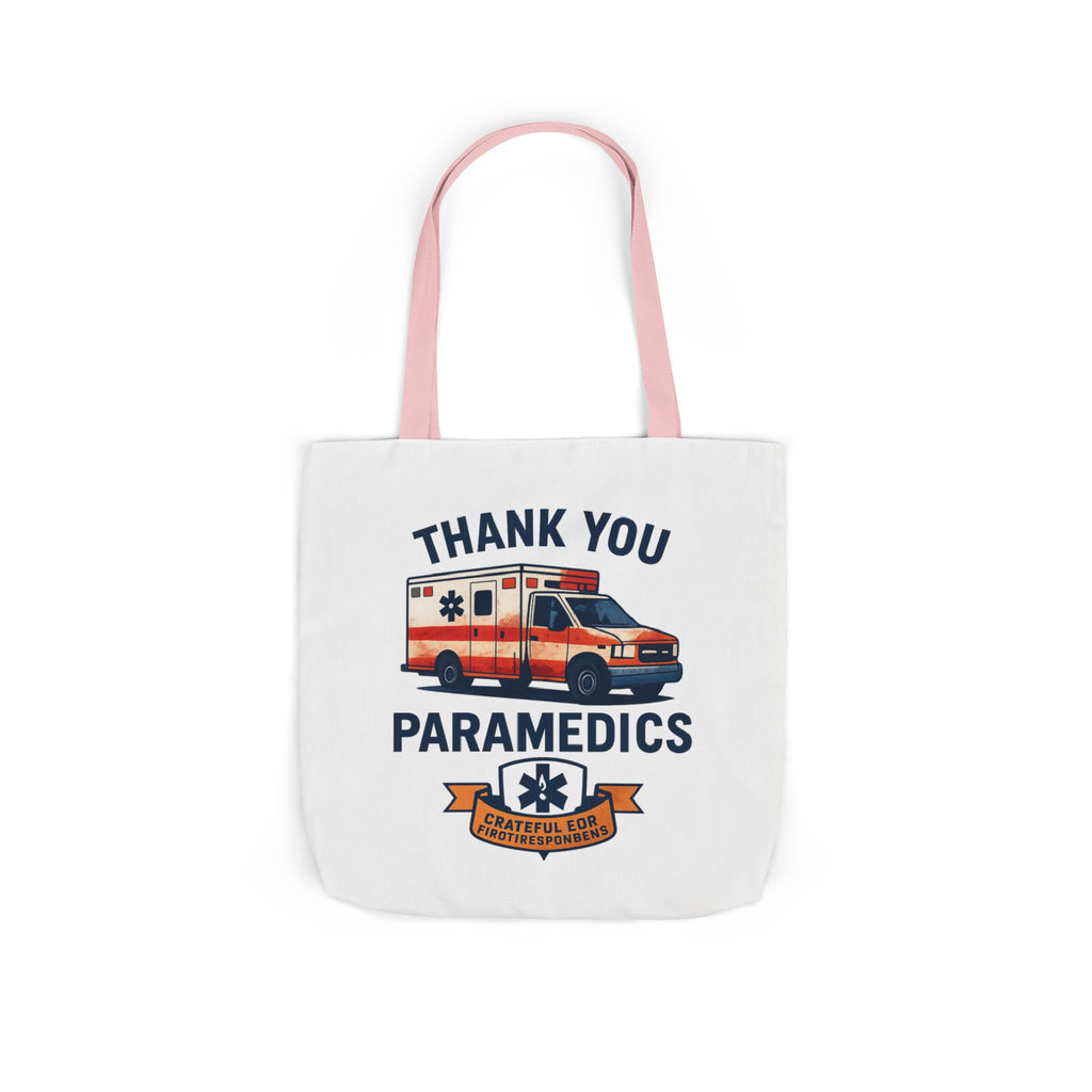 Thank You Paramedics Tote Bag, EMS Appreciation Gift, Grateful for First Responders, Ambulance Watercolor Art, Emergency Medical