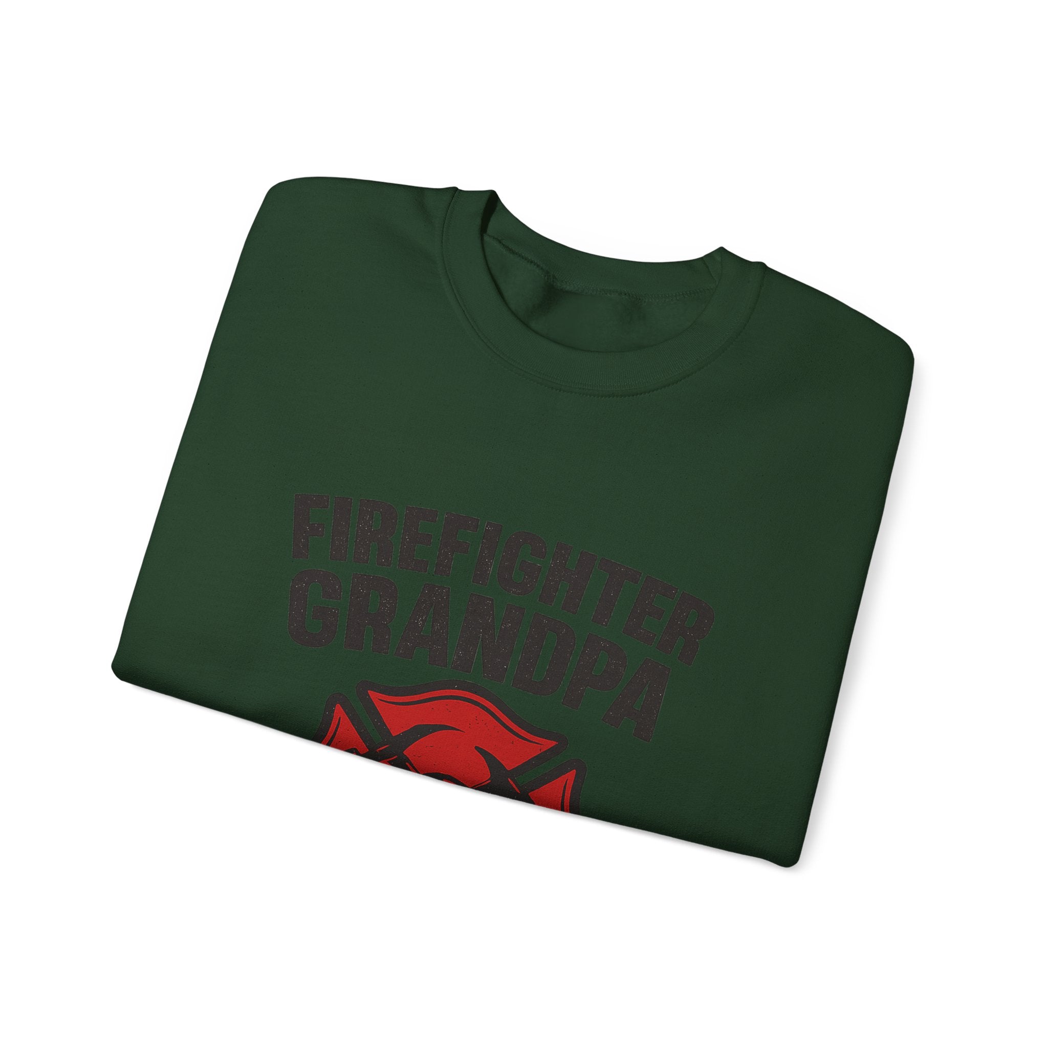 Firefighter Grandpa Sweatshirt My Hero Forever Gift Vintage Fire Station Badge Grandparents Day Fireman Grandfather Shirt