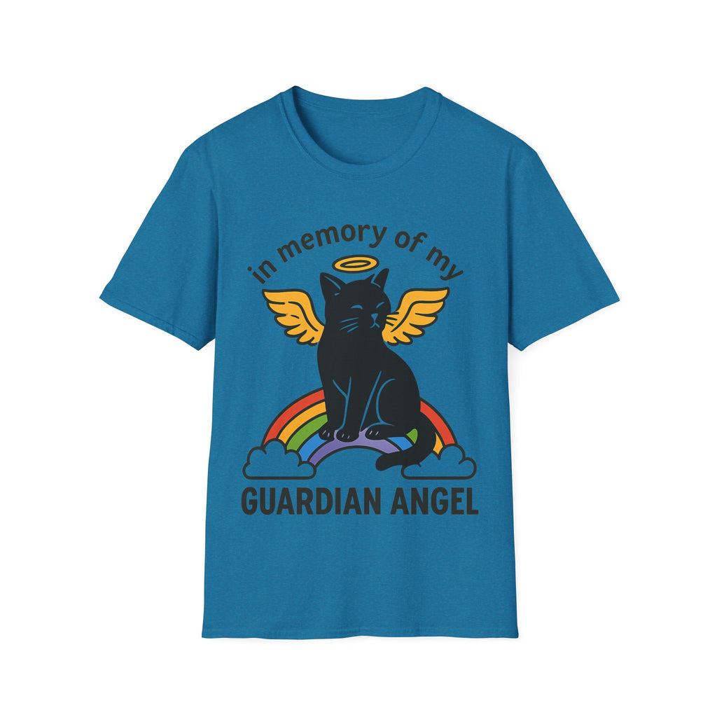 Rainbow Bridge Cat Memorial Shirt, Guardian Angel Cat Tshirt, Pet Loss Sympathy Gift, Cat Remembrance Shirt, Cat Lover Grief Gift