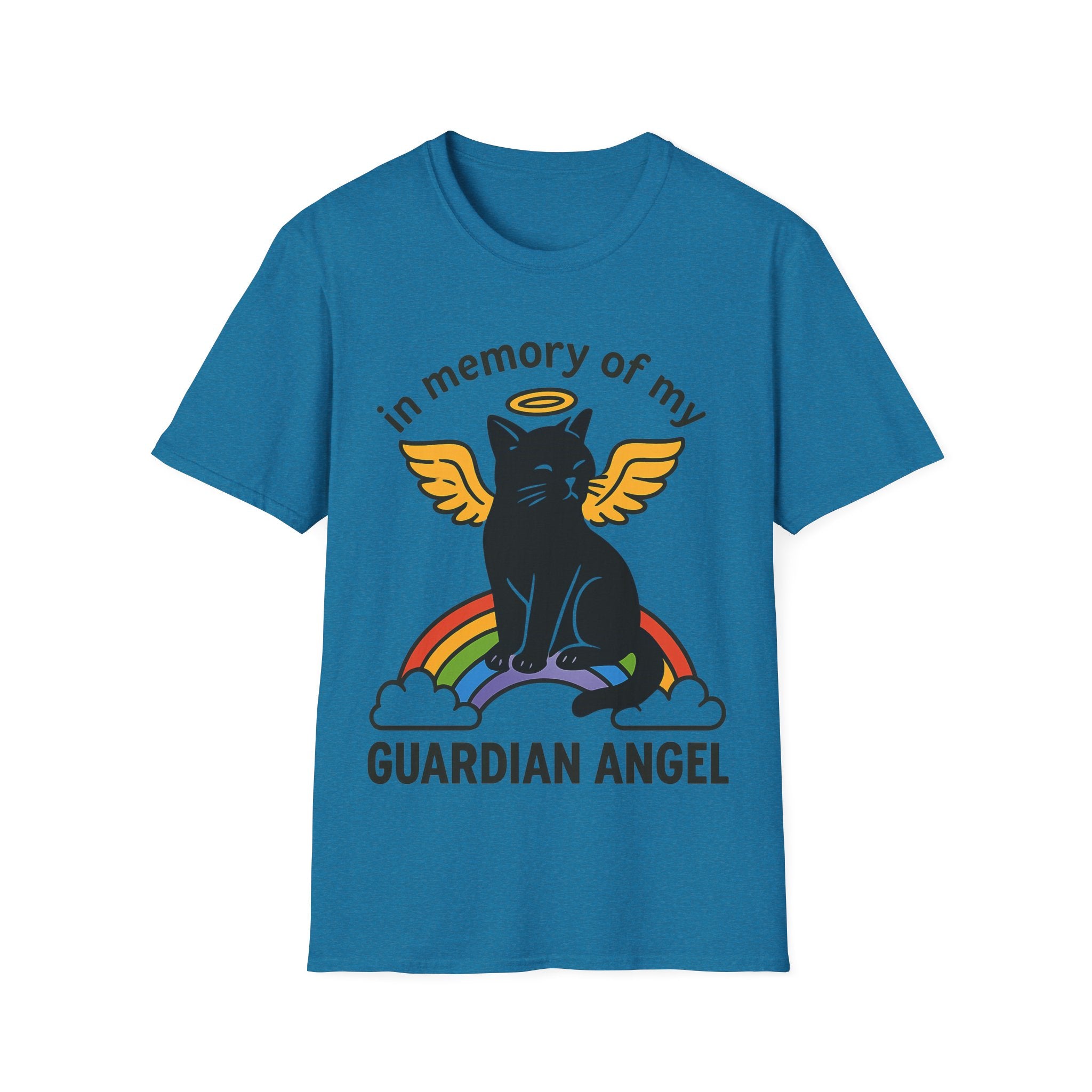 Rainbow Bridge Cat Memorial Shirt, Guardian Angel Cat Tshirt, Pet Loss Sympathy Gift, Cat Remembrance Shirt, Cat Lover Grief Gift