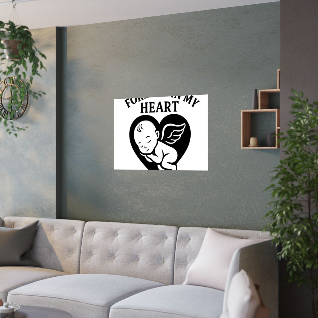 Pregnancy Loss Memorial Poster, Miscarriage Remembrance Gift, Infant Loss Sympathy, Forever in My Heart Print, Angel Baby Keepsake