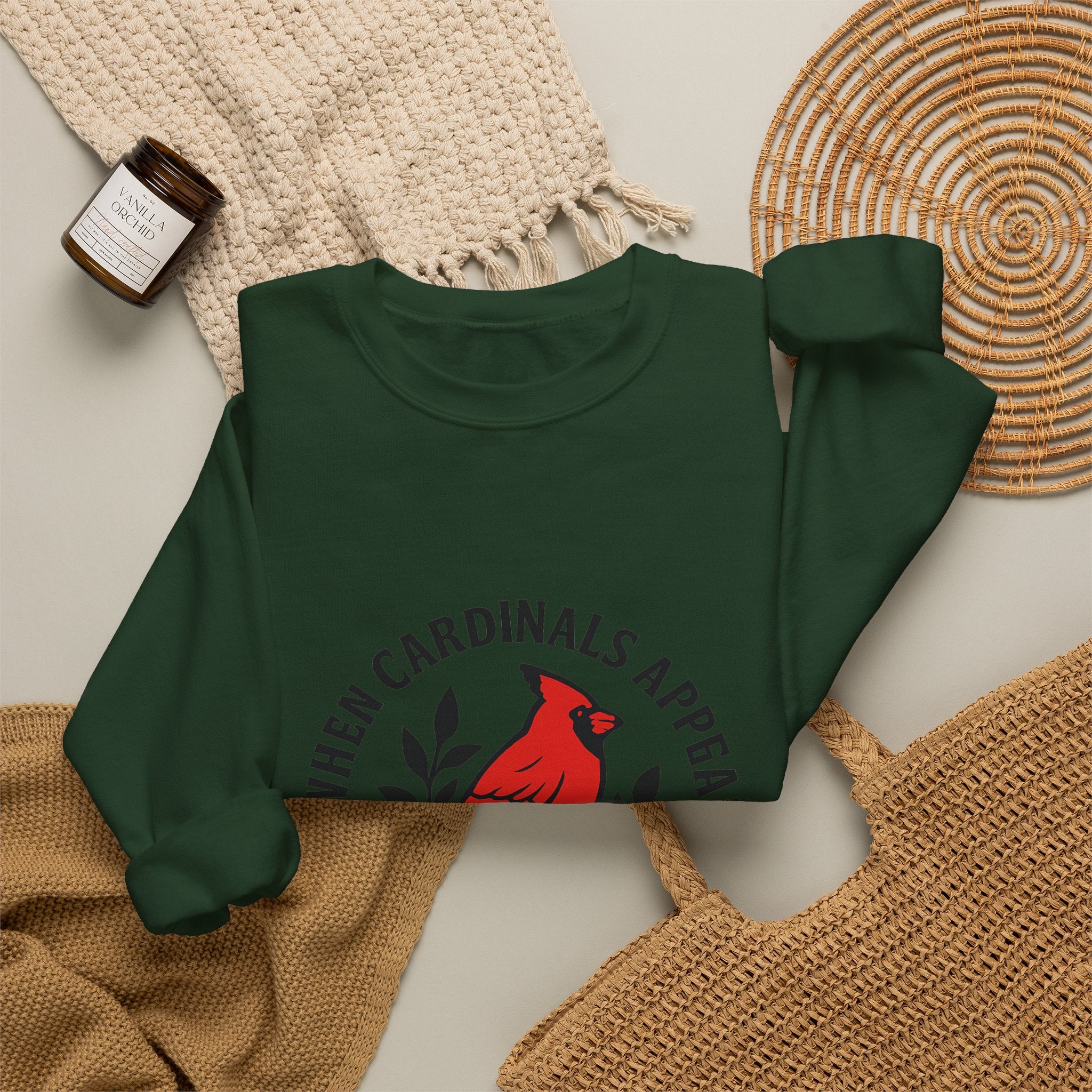 Cardinal Memorial Sweatshirt When Cardinals Appear Loved Ones Are Near Grief Gift Loss of Loved One Remembrance Sympathy Comfort