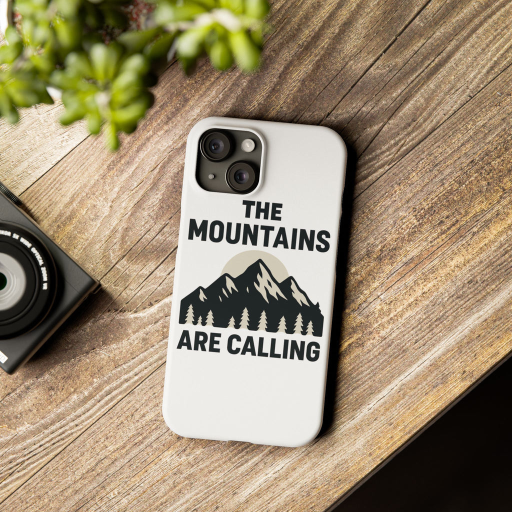 Mountains Are Calling Phone Case, Minimalist Mountain Range Silhouette, Nature Lover Gift, Hiker Adventure Outdoor Enthusiast